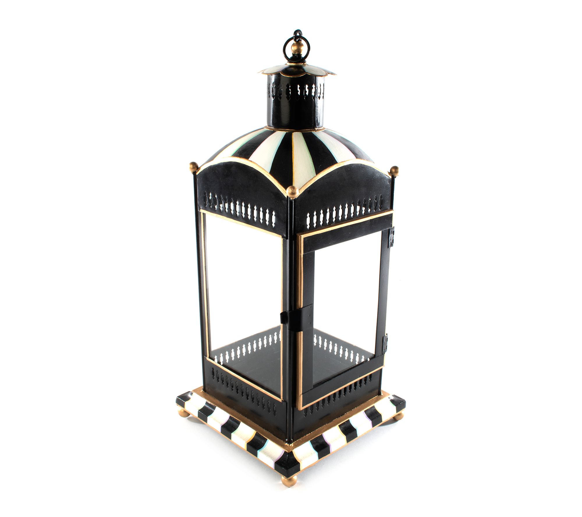 MacKenzie-Childs Courtly Stripe Large Candle Lantern