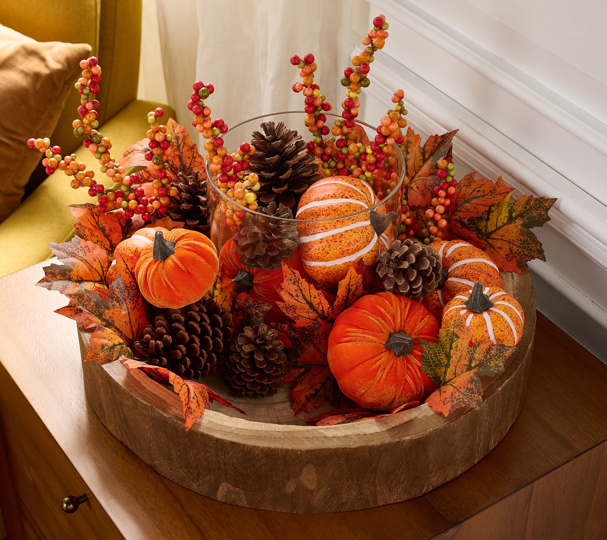 "As Is" Pumpkin Berry, Pinecone and Leaf Boxed Filler by Valerie