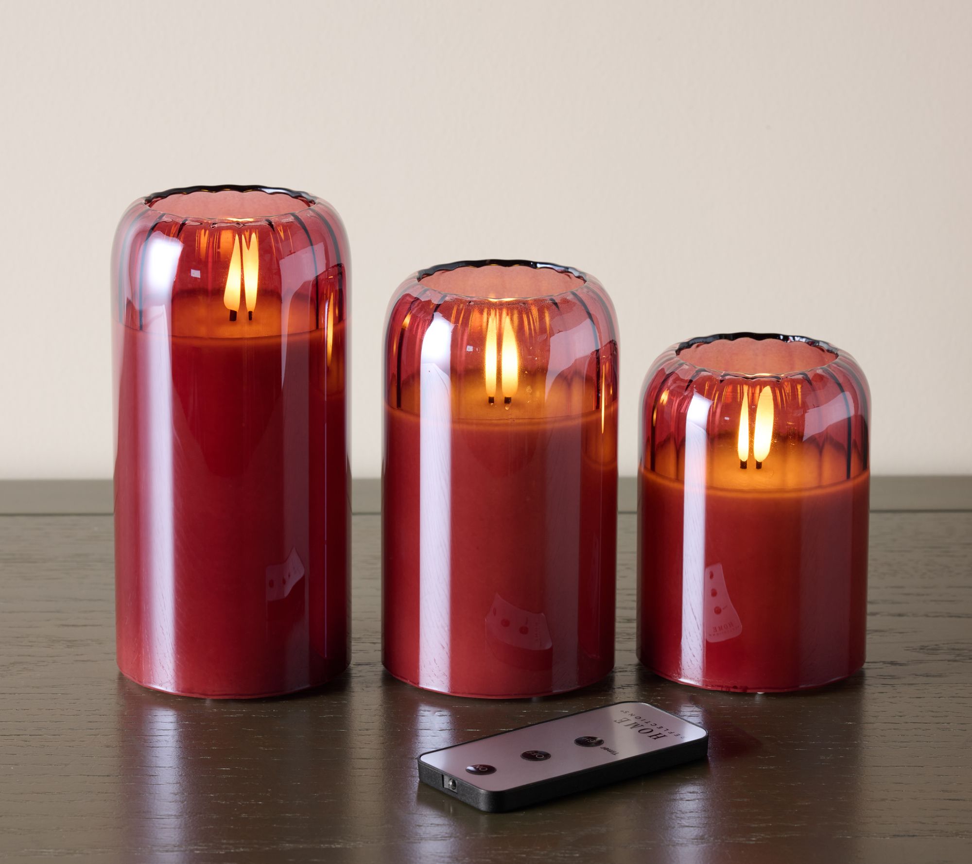 Home Reflections Set of 3 Flameless Luminaries
