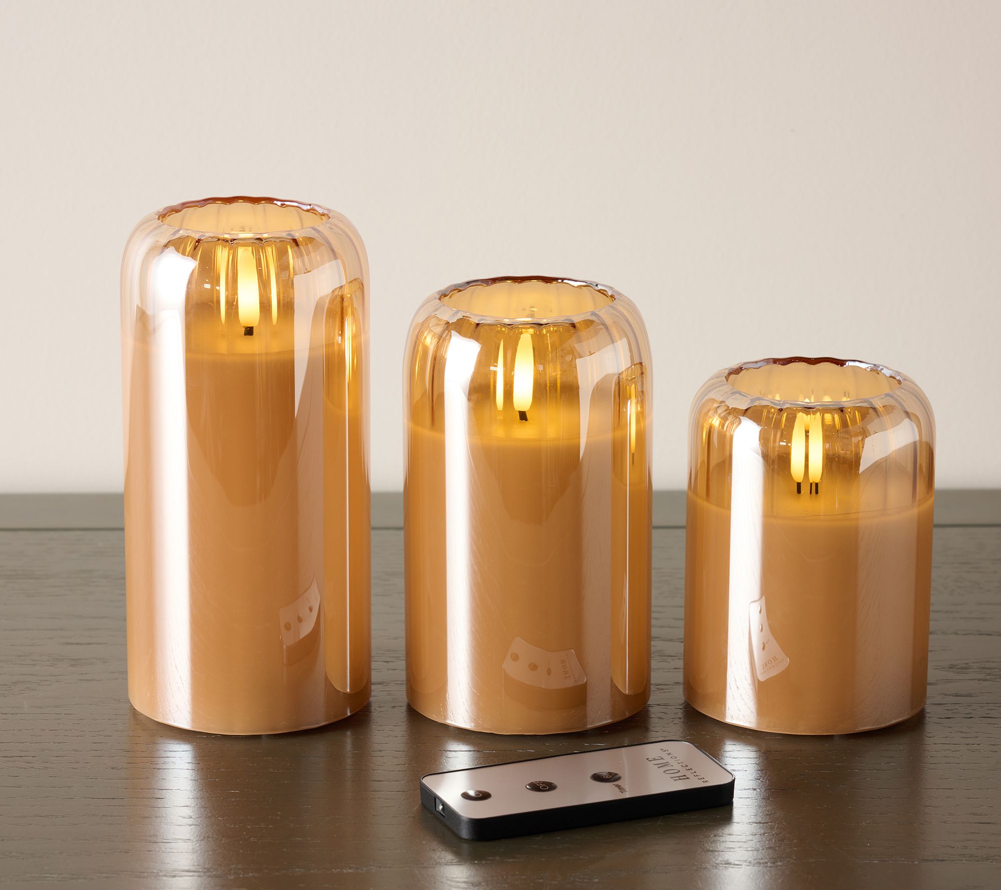 Home Reflections Set of 3 Flameless Luminaries