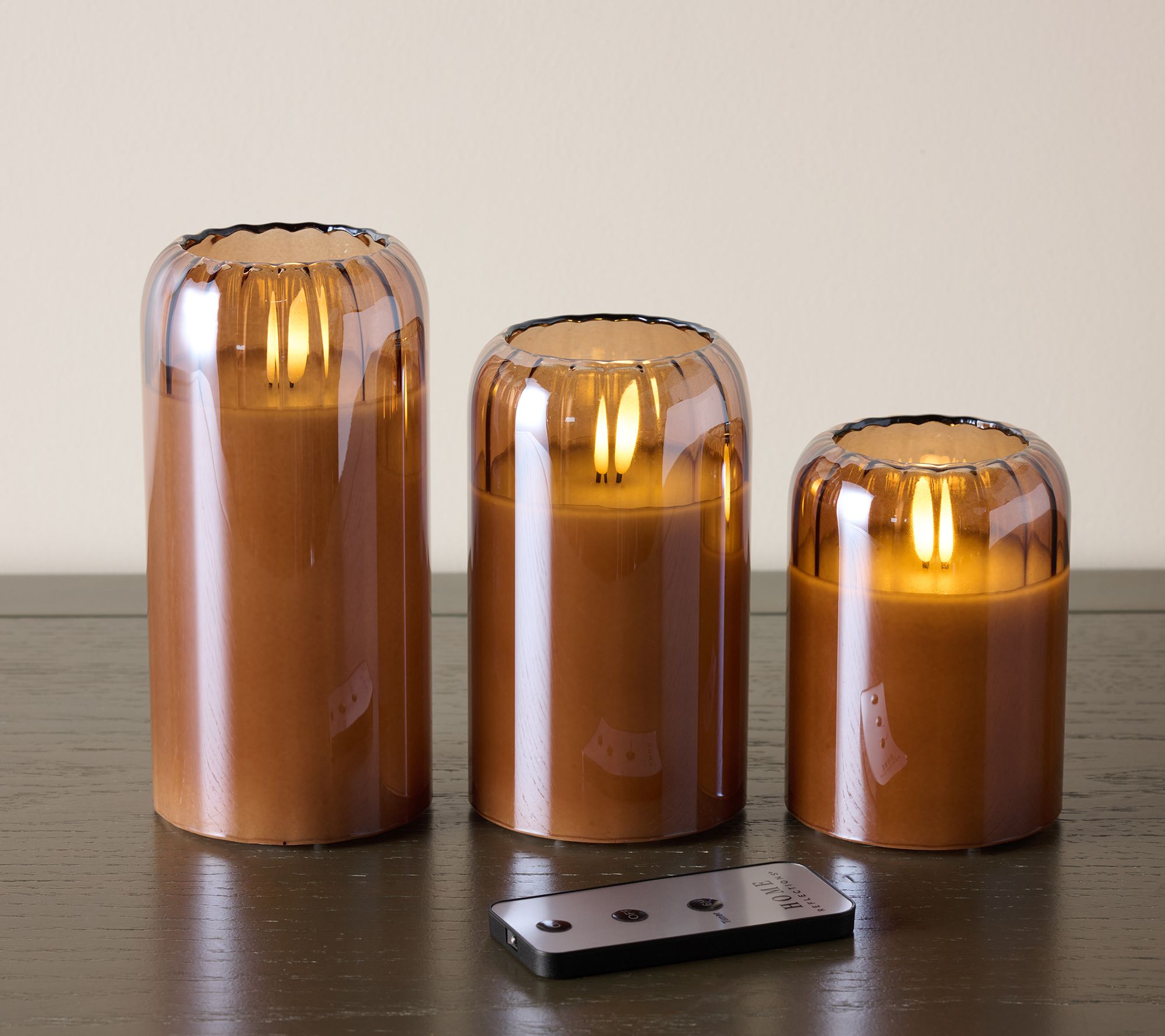 Home Reflections Set of 3 Flameless Luminaries