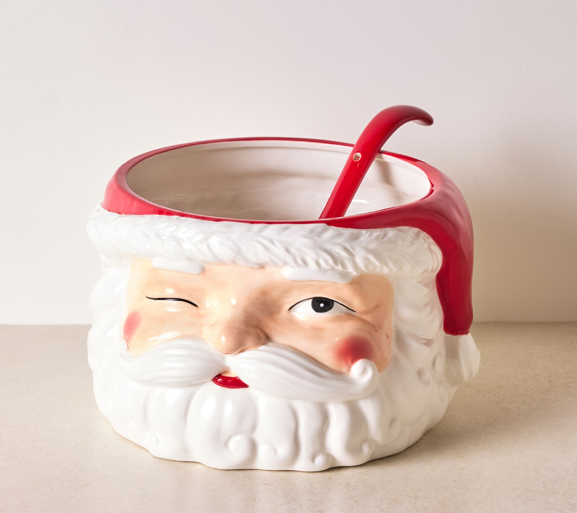 Presley Pierce 9" Ceramic Santa Punch Bowl