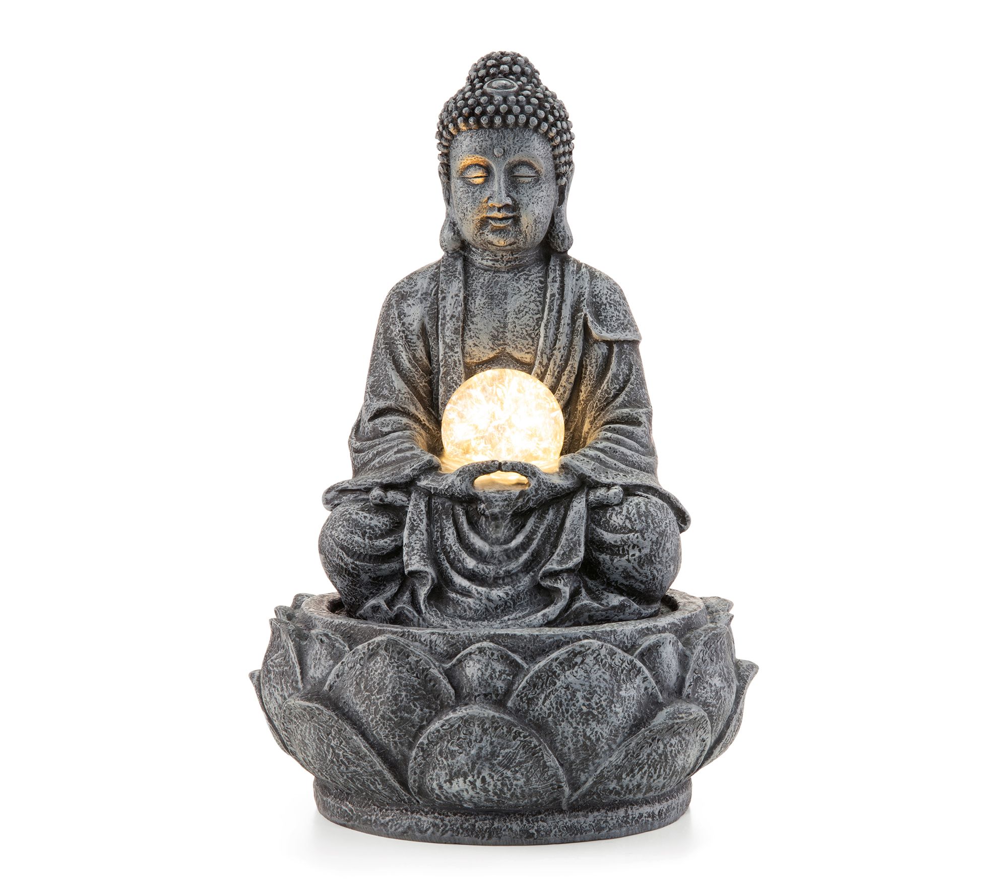 Glitzhome 12"H Zen-Style Polyresin Table Fountain