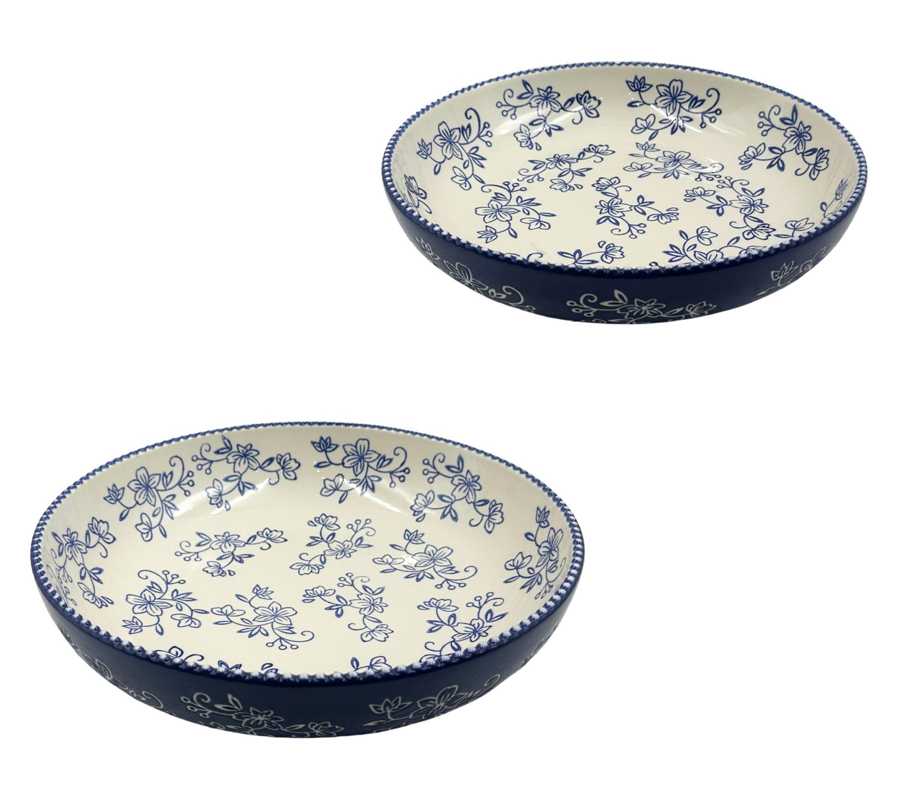 Temp-tations Nesting 2-qt & 3-qt Shallow Serving Bowls