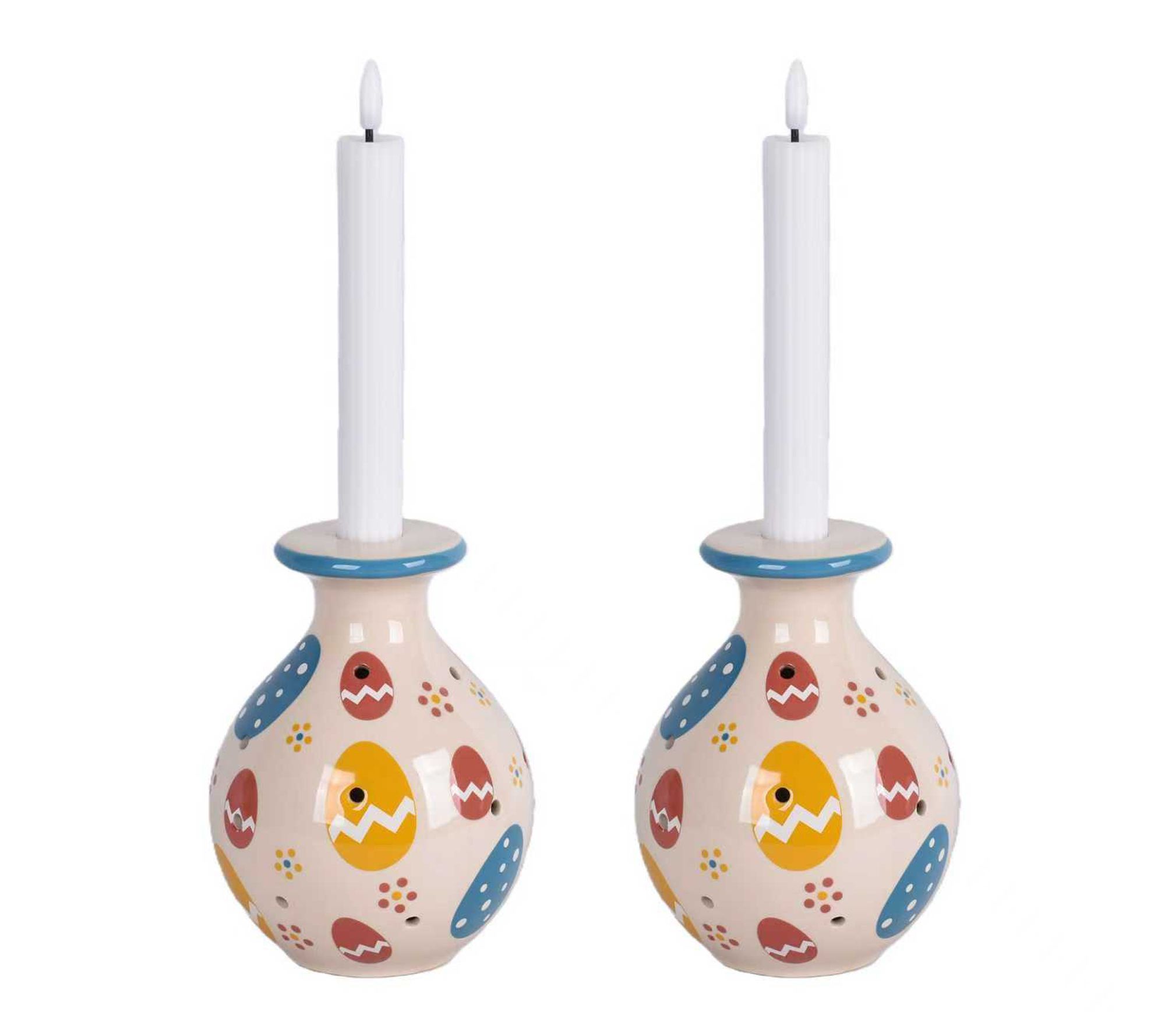 "As Is" Temp-tations Seasonal Set/2 Taper Candle Holders
