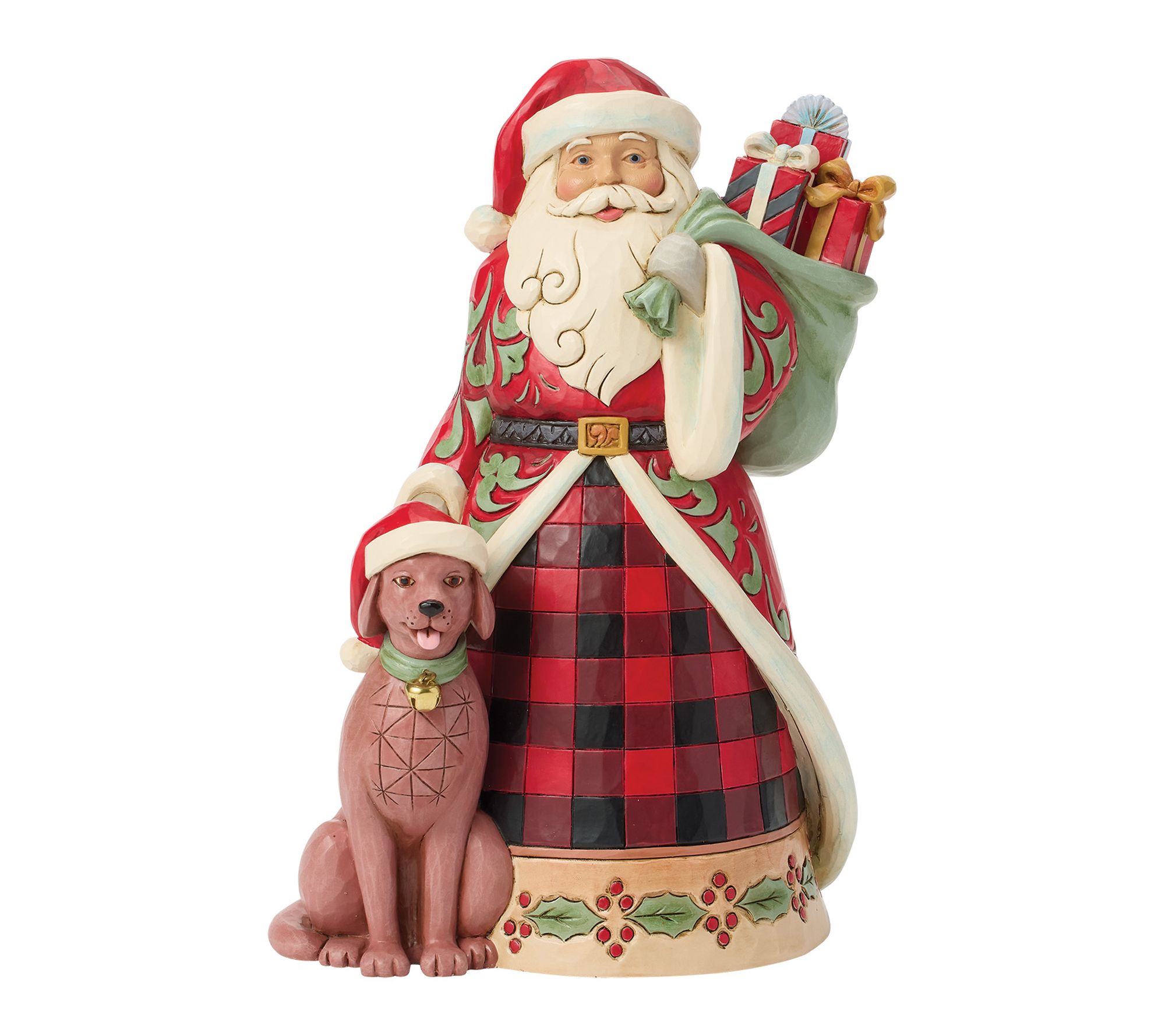 Jim Shore Heartwood Creek Highland Glen Santa Pet Dog Figurine