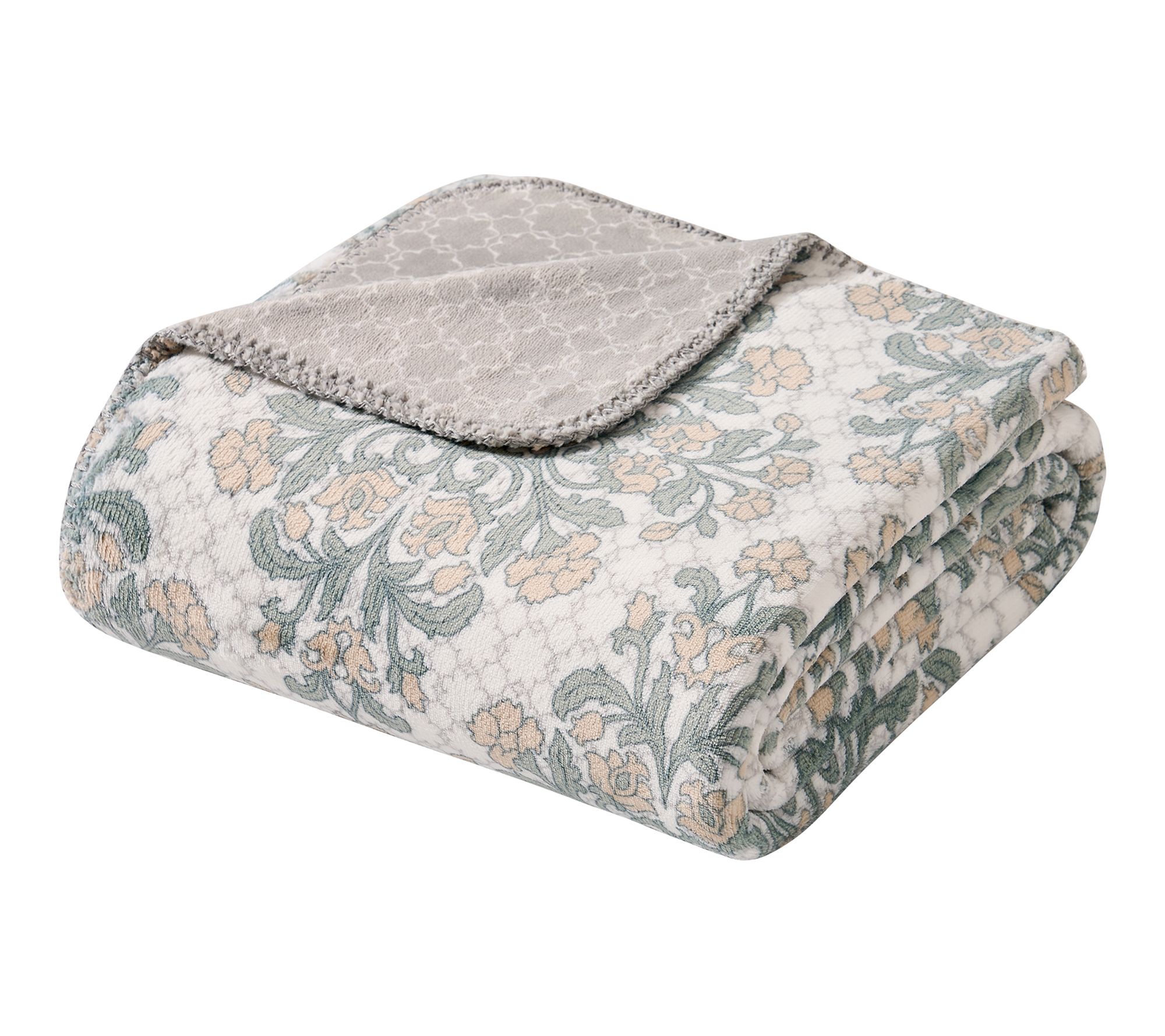 Tahari Home Capri Reversible Printed Plush Throw, 50" x 70"