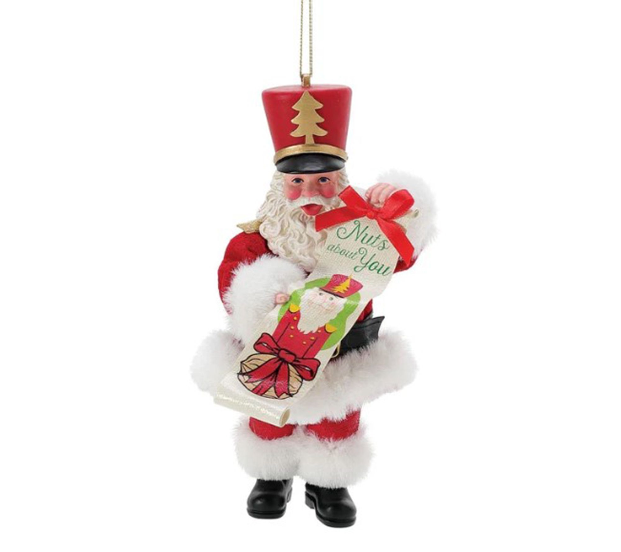 RC Home Decor- 6" Santa Ornament with Scroll