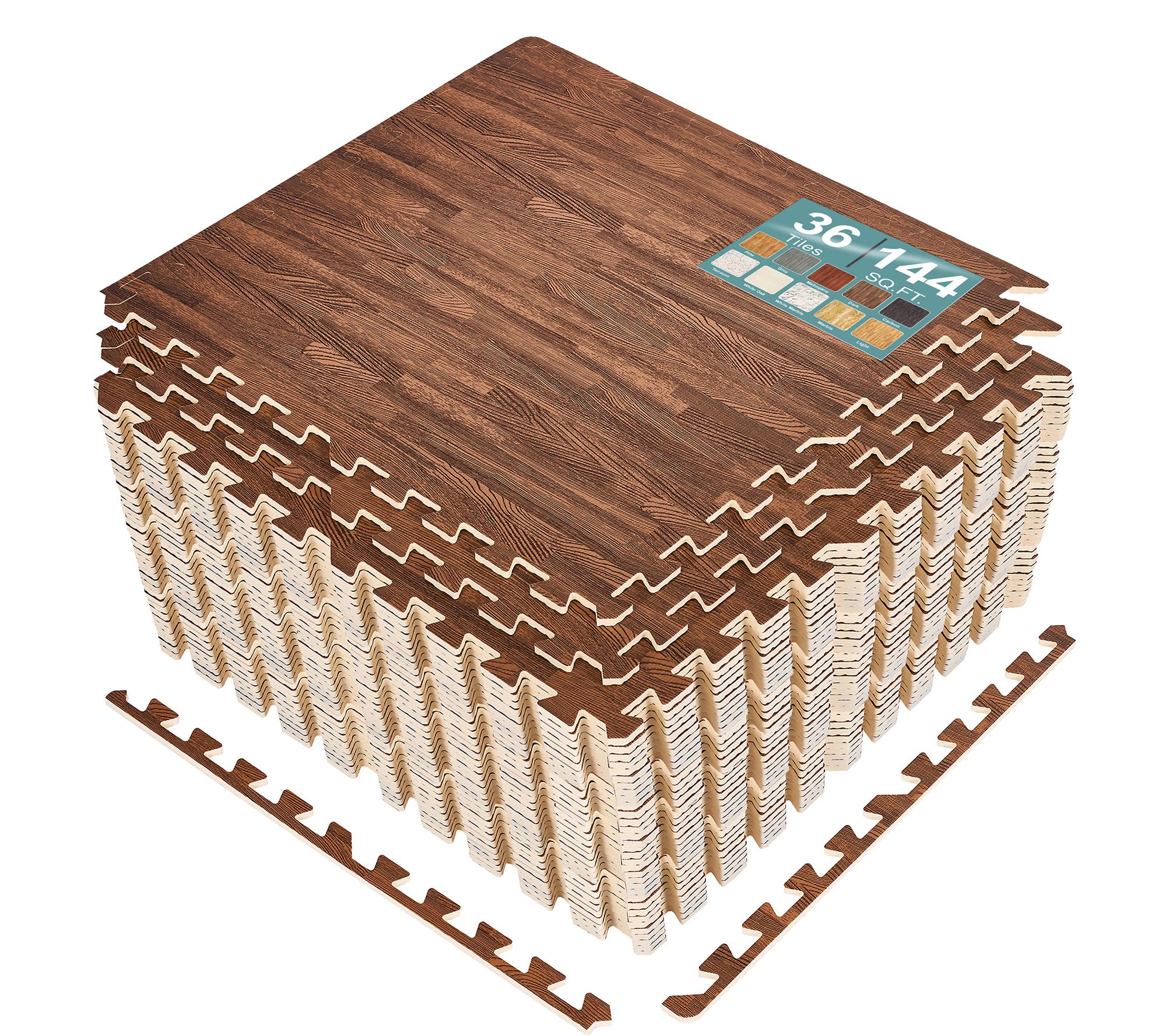 Sorbus Floor Tiles Foam Interlocking Mats 36 Tiles, 144 Sq. Ft.