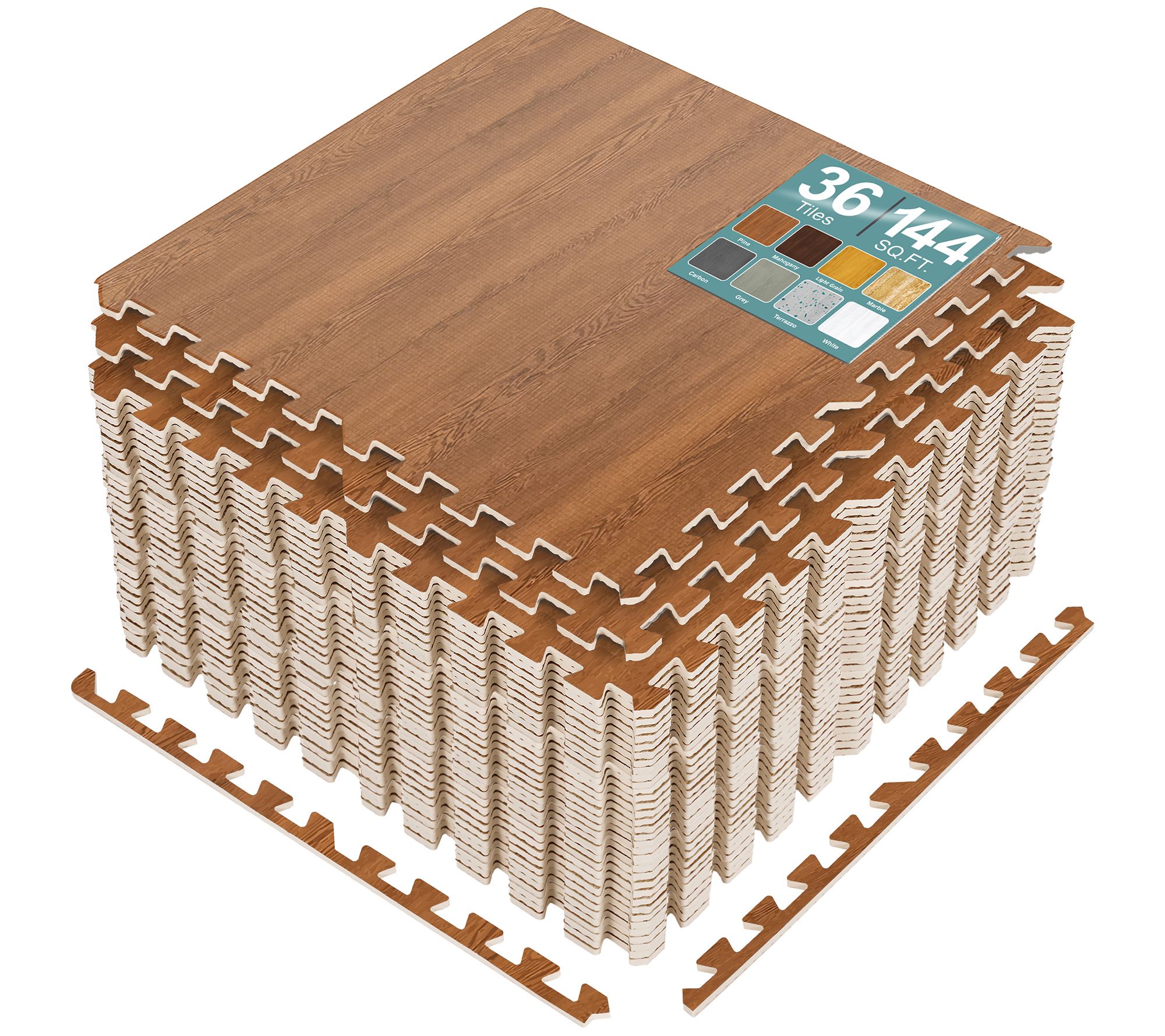 Sorbus Floor Tiles Foam Interlocking Mats 36 Tiles, 144 Sq. Ft.