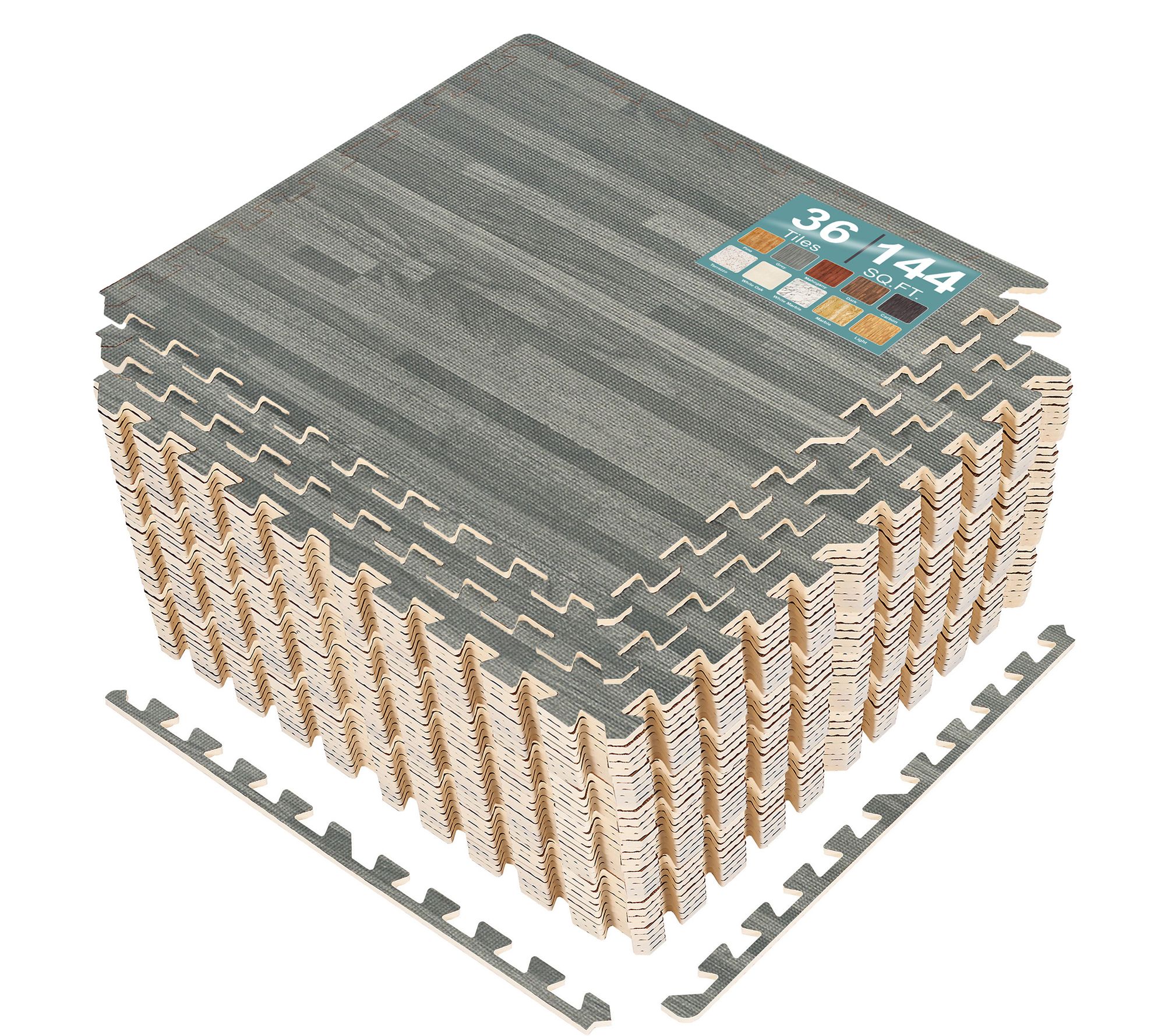 Sorbus Floor Tiles Foam Interlocking Mats 36 Tiles, 144 Sq. Ft.