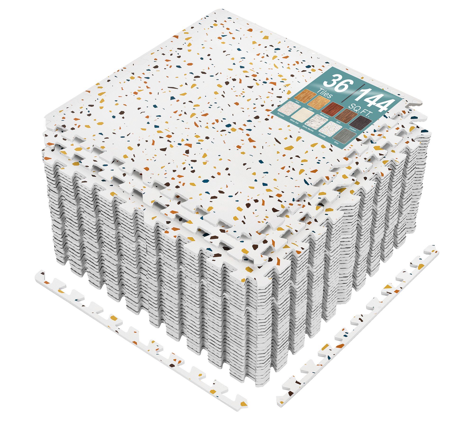 Sorbus Floor Tiles Foam Interlocking Mats 36 Tiles, 144 Sq. Ft.