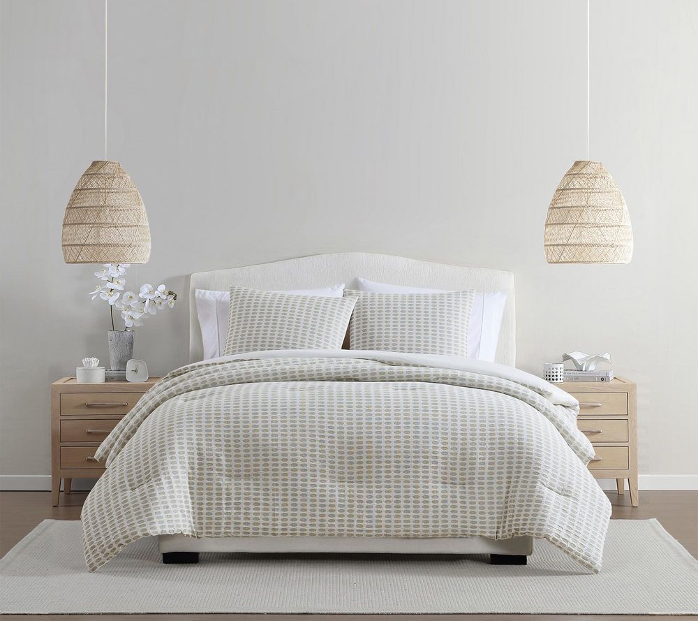 Palm Aire Selena 3-Pc Geometric Cotton Comforter Set,