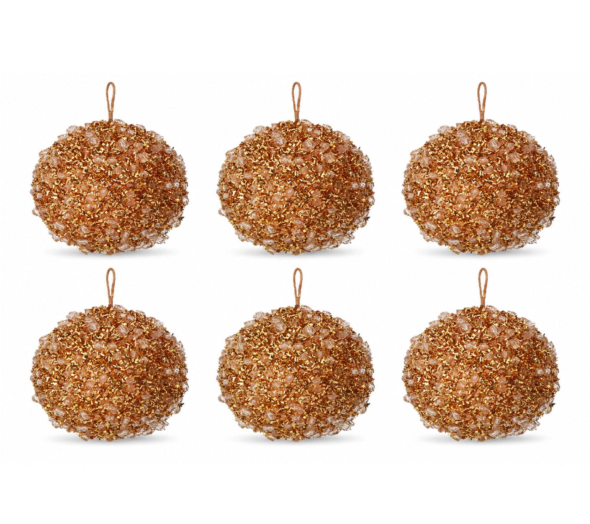 RC Home Decor -4" Gold Diamond Ice Ball Christmas Ornament