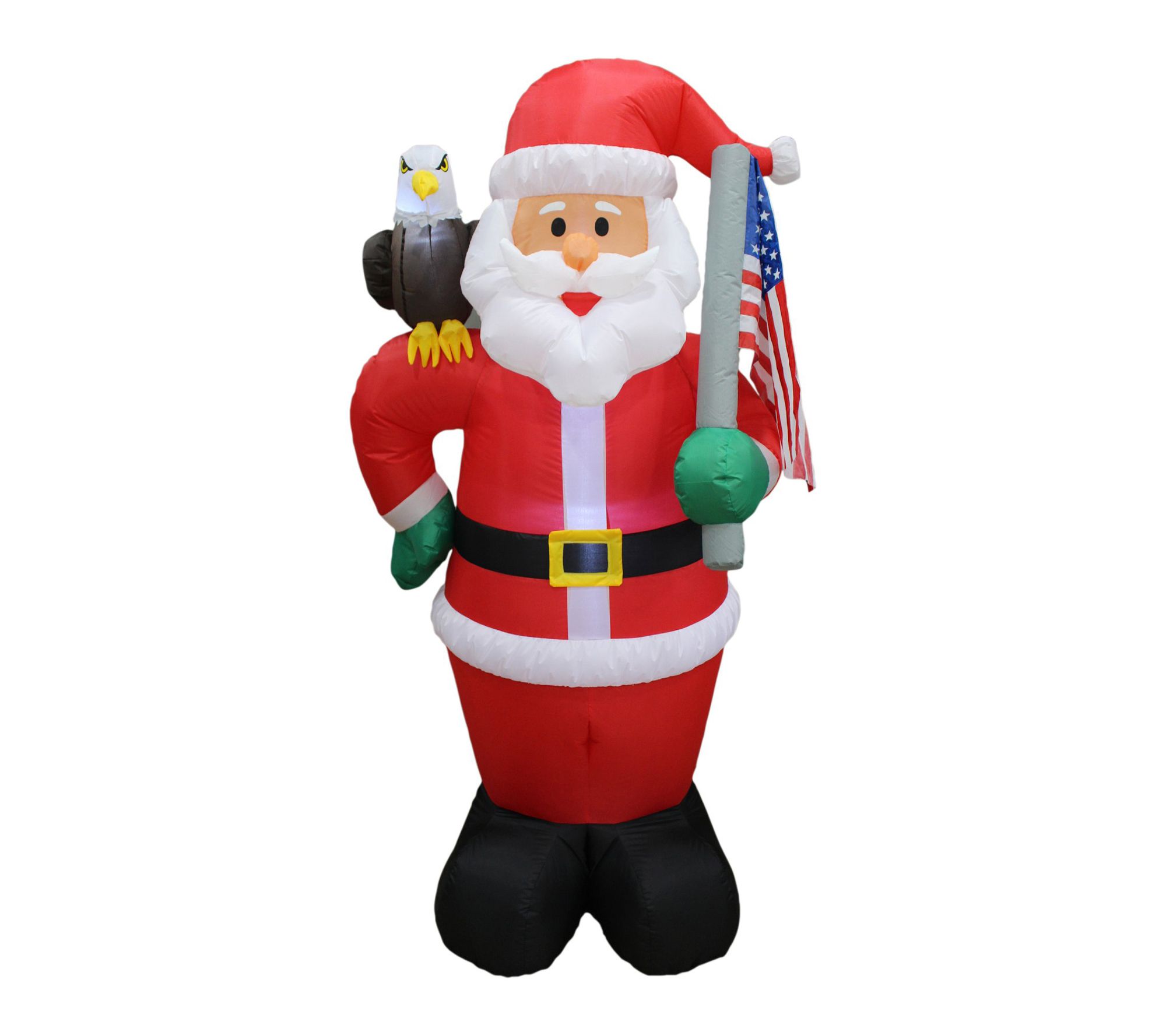 Fraser Hill Farm 6.1-Ft. Santa Claus Inflatable with Eagle