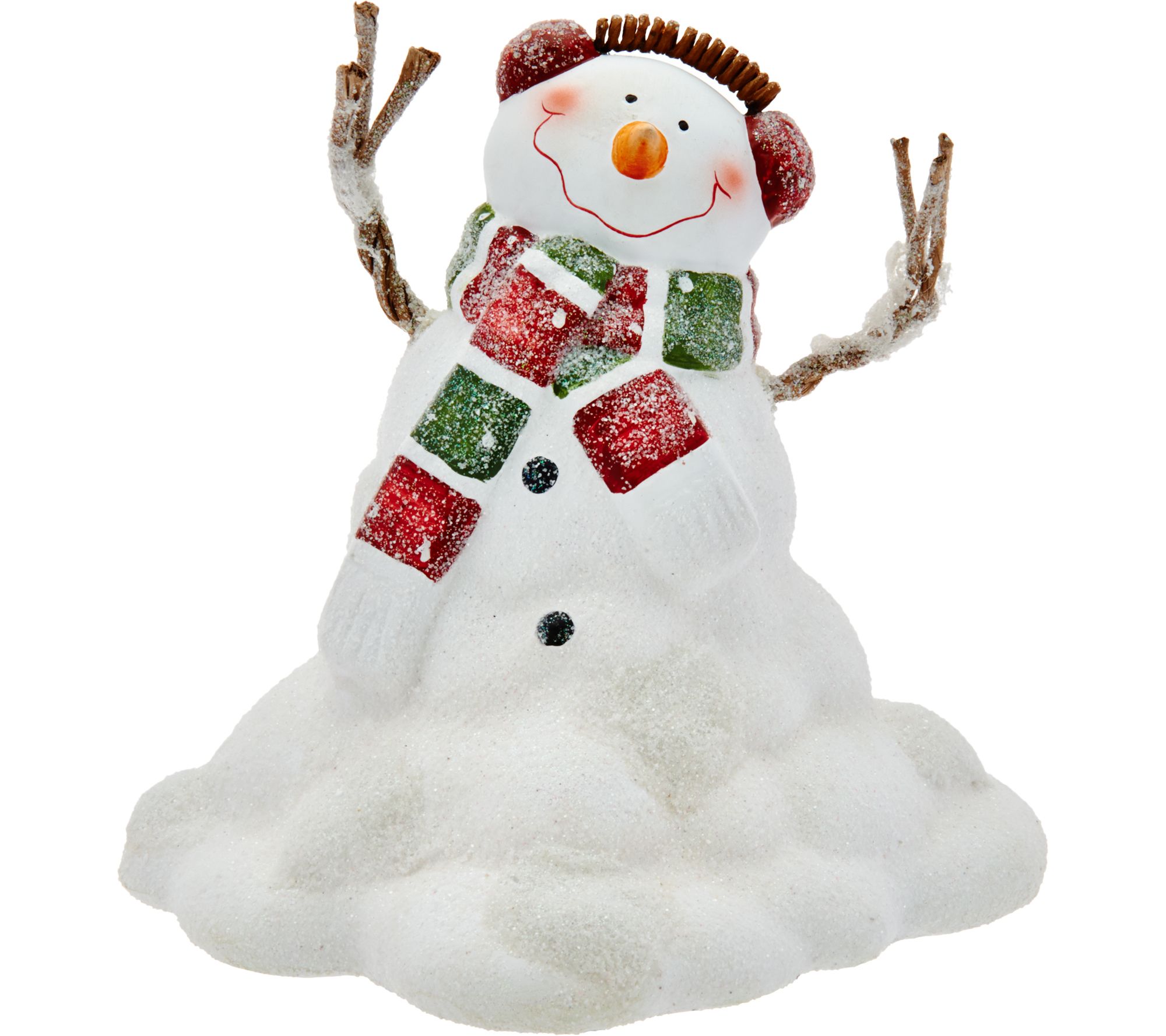 Set Of 2 Melting Snowman Figures By Valerie - Qvc.com