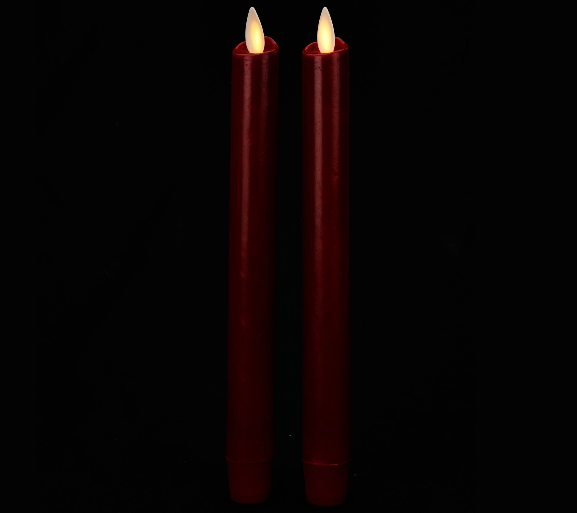 Luminara Set of 2 Wax Dipped Taper Candles with Remote