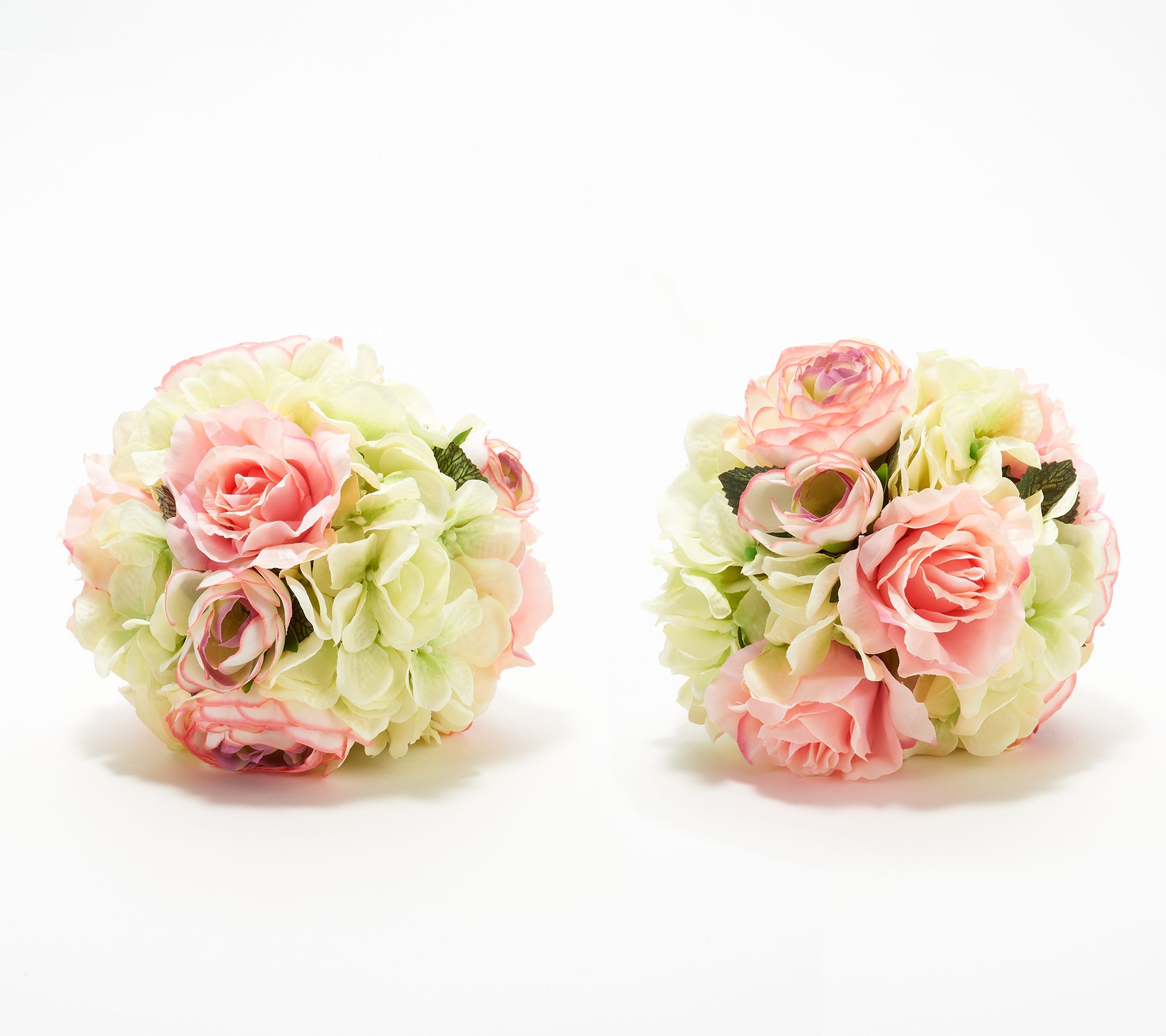 Set of 2 Watercolor Floral Spheres by Valerie