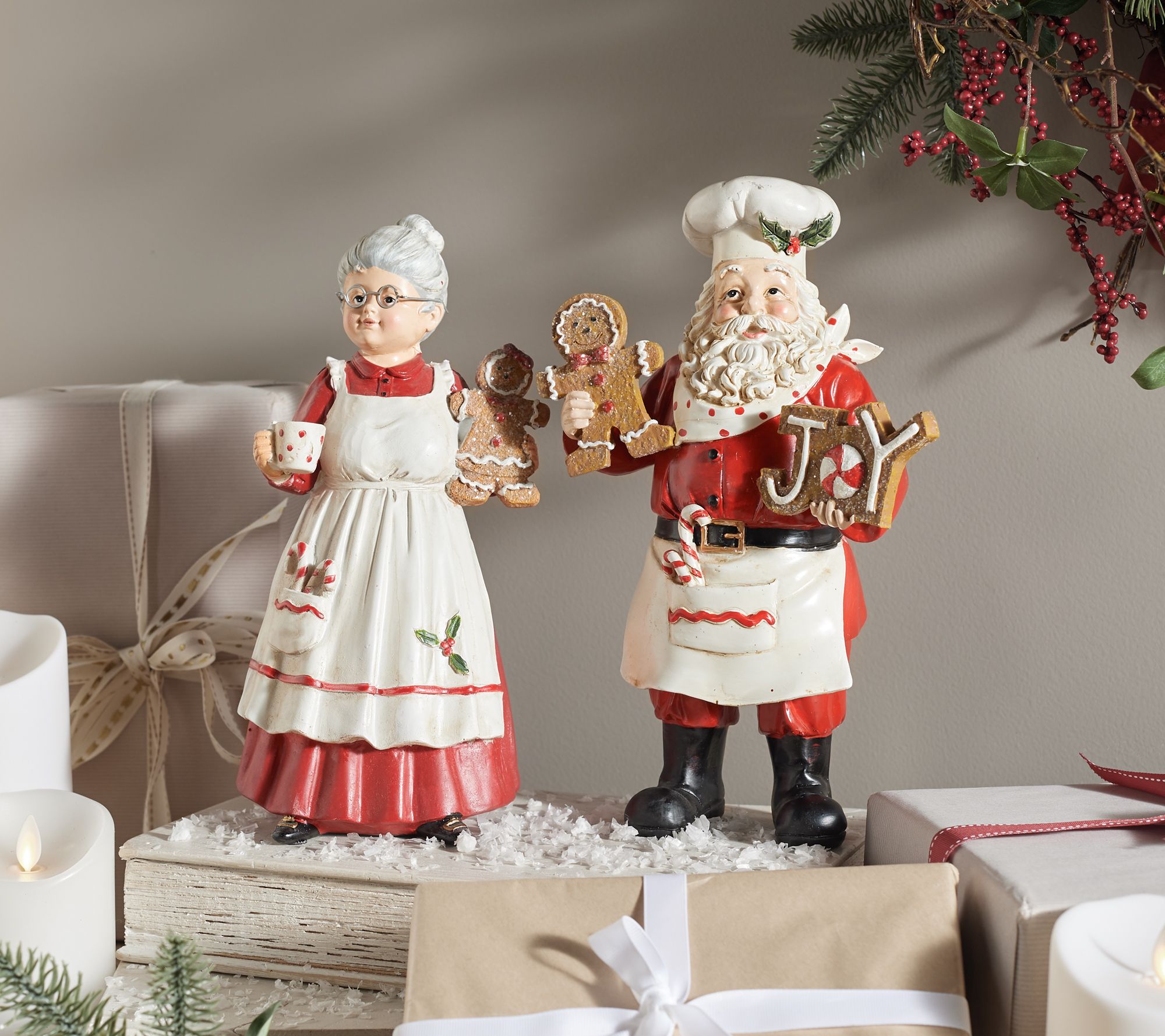 "As Is" Set of 2 Santa and Mrs. Claus Baking Figures by ...