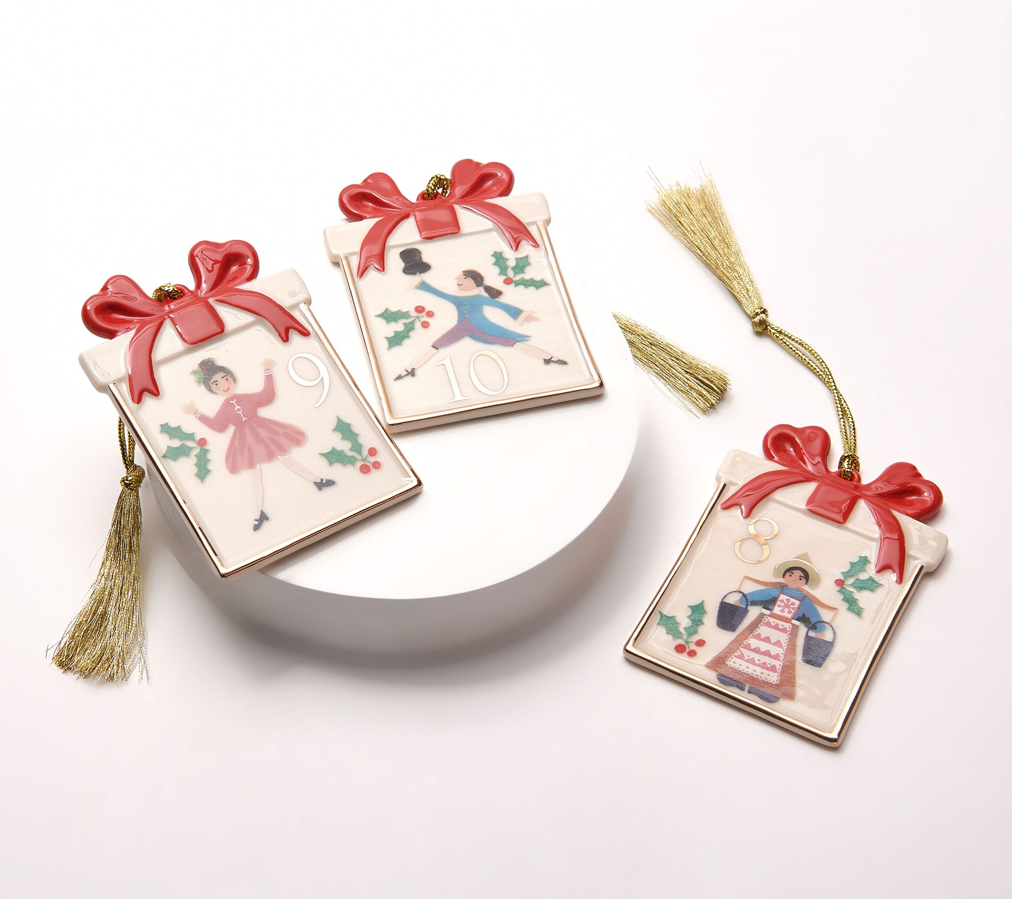 Lenox 24K Gold 12 Days of Christmas S/12 Ornaments