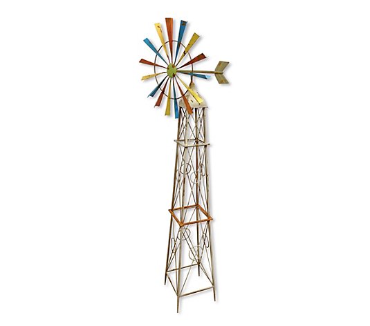 Decorative Rainbow Gar Den Windmill