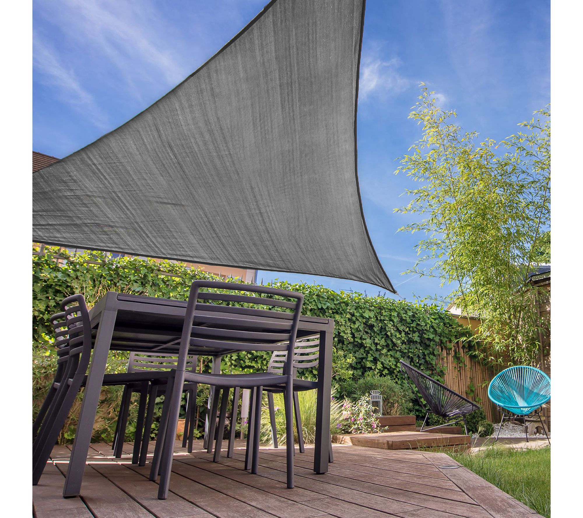 Backyard Expressions 10x10x10 Triangle Sunshade Sail, UV Block