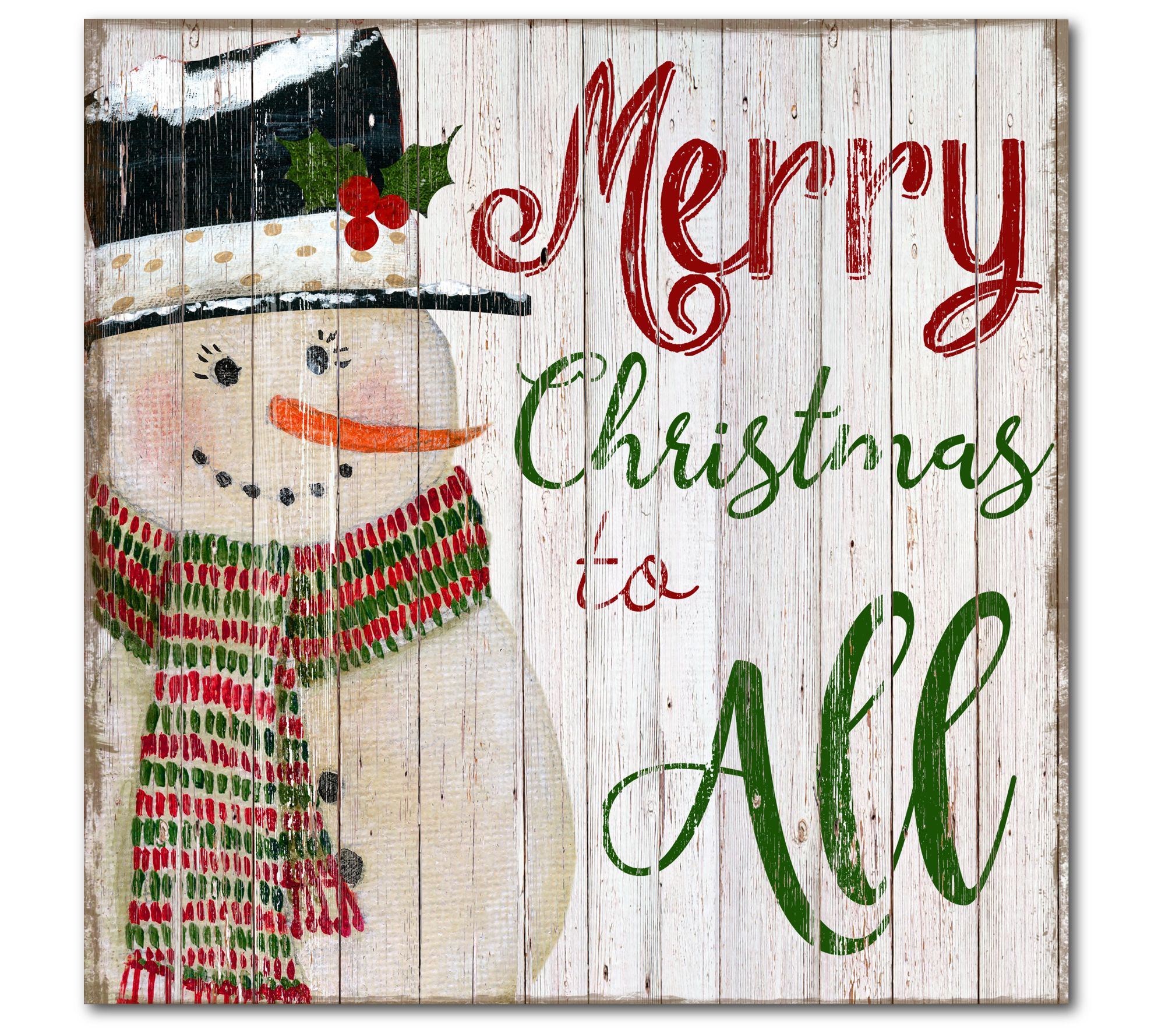 Courtside Market Merry Snowman 16x16 Canvas