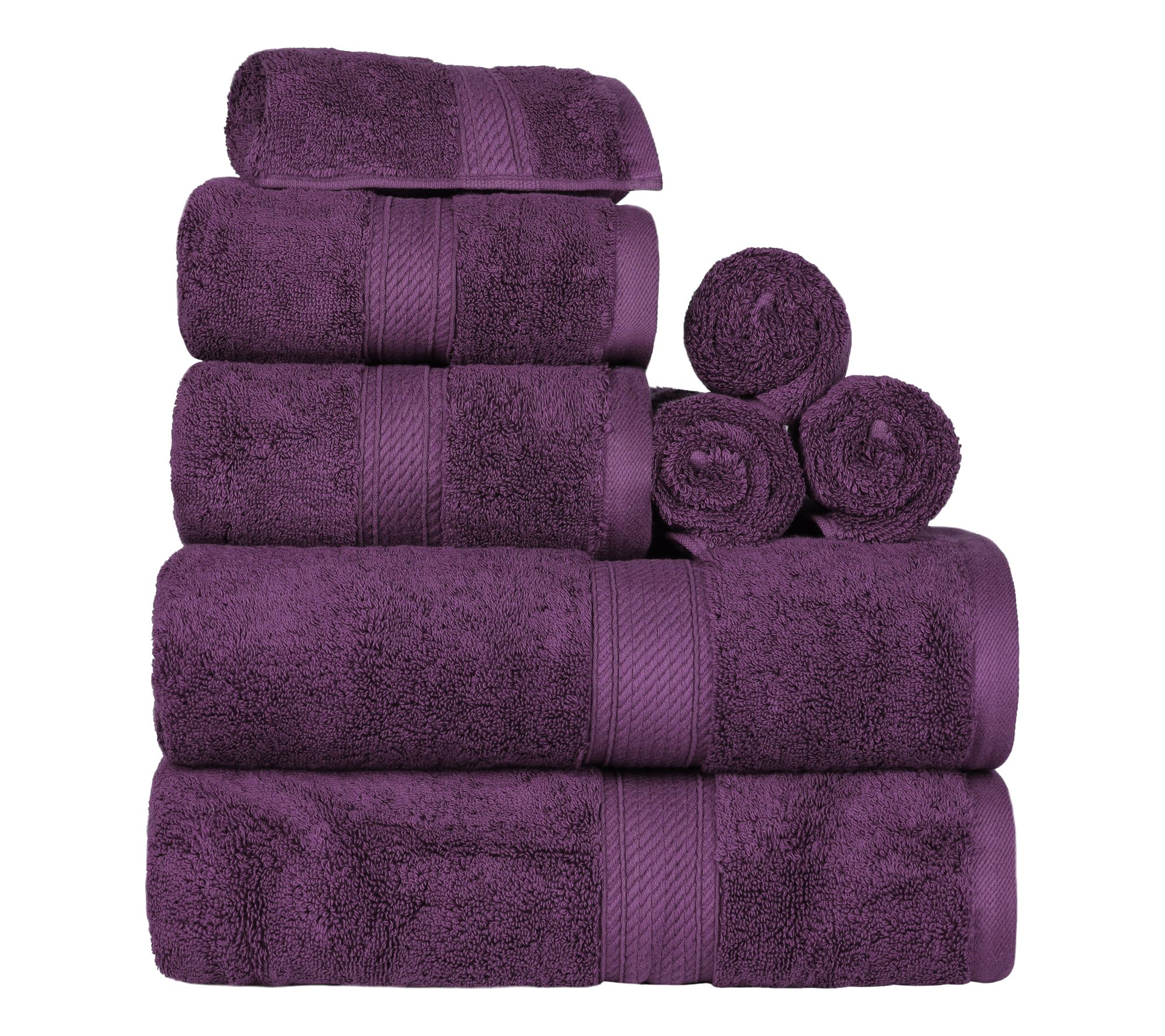 Superior Madison Egyptian Cotton Pile Plush 8-Ppiece Towel Set