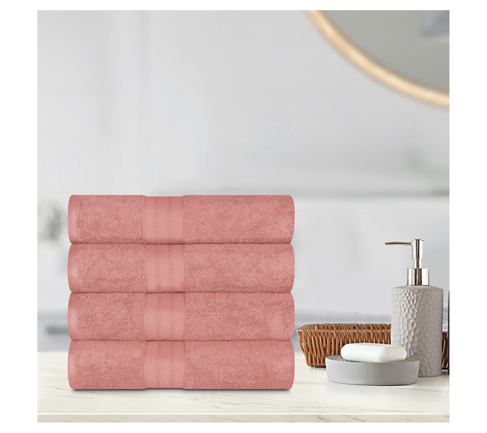 Superior Cotton Solid Highly Absorbent 4-Piecel Set