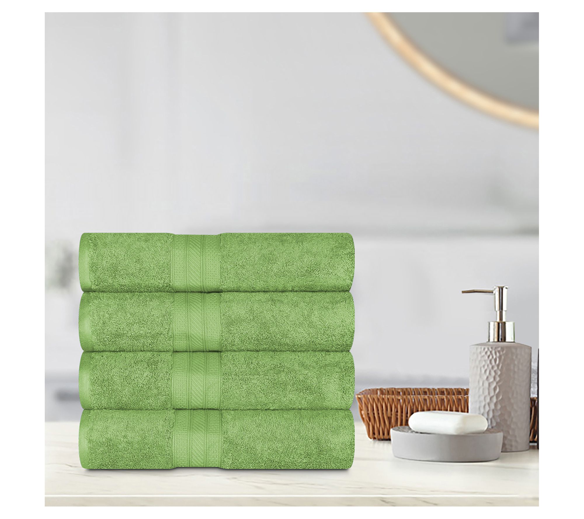 Superior Cotton Solid Highly Absorbent 4-Piecel Set