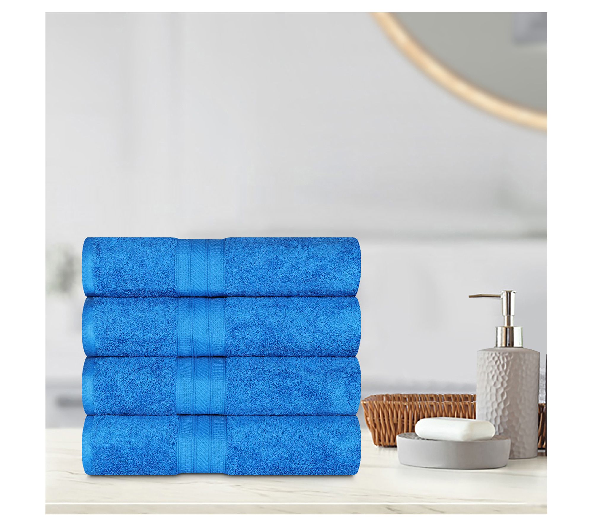 Superior Cotton Solid Highly Absorbent 4-Piecel Set