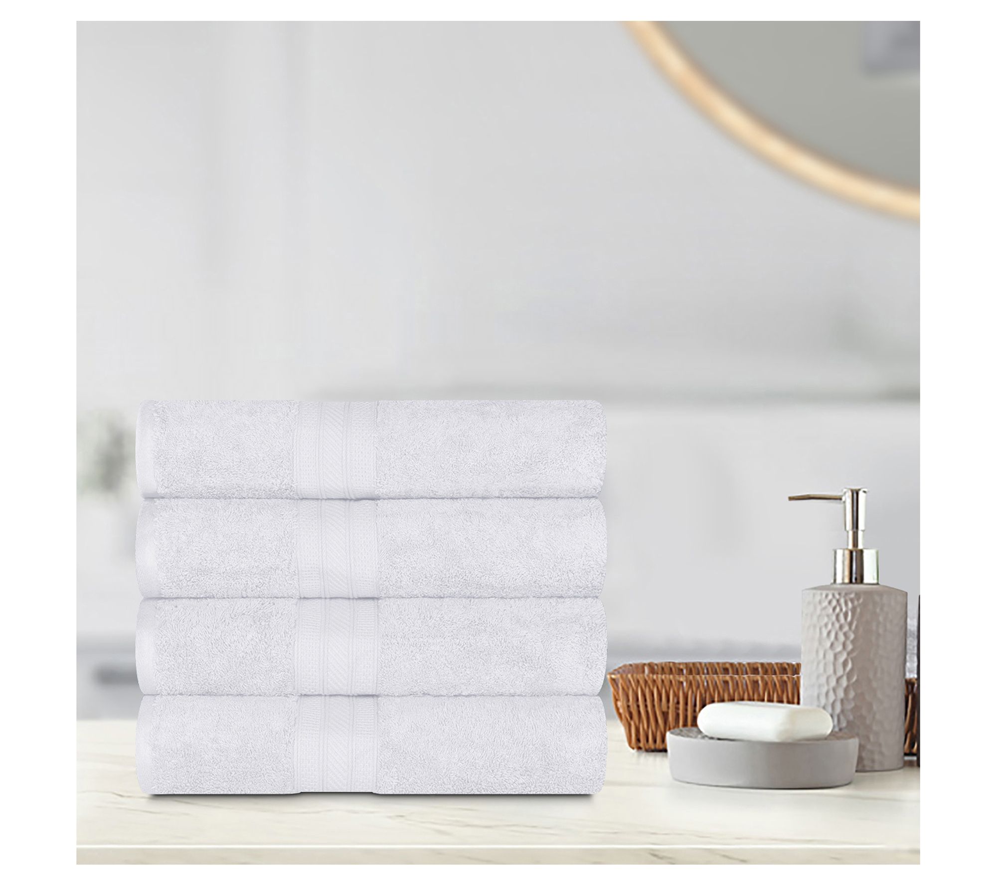 Superior Cotton Solid Highly Absorbent 4-Piecel Set