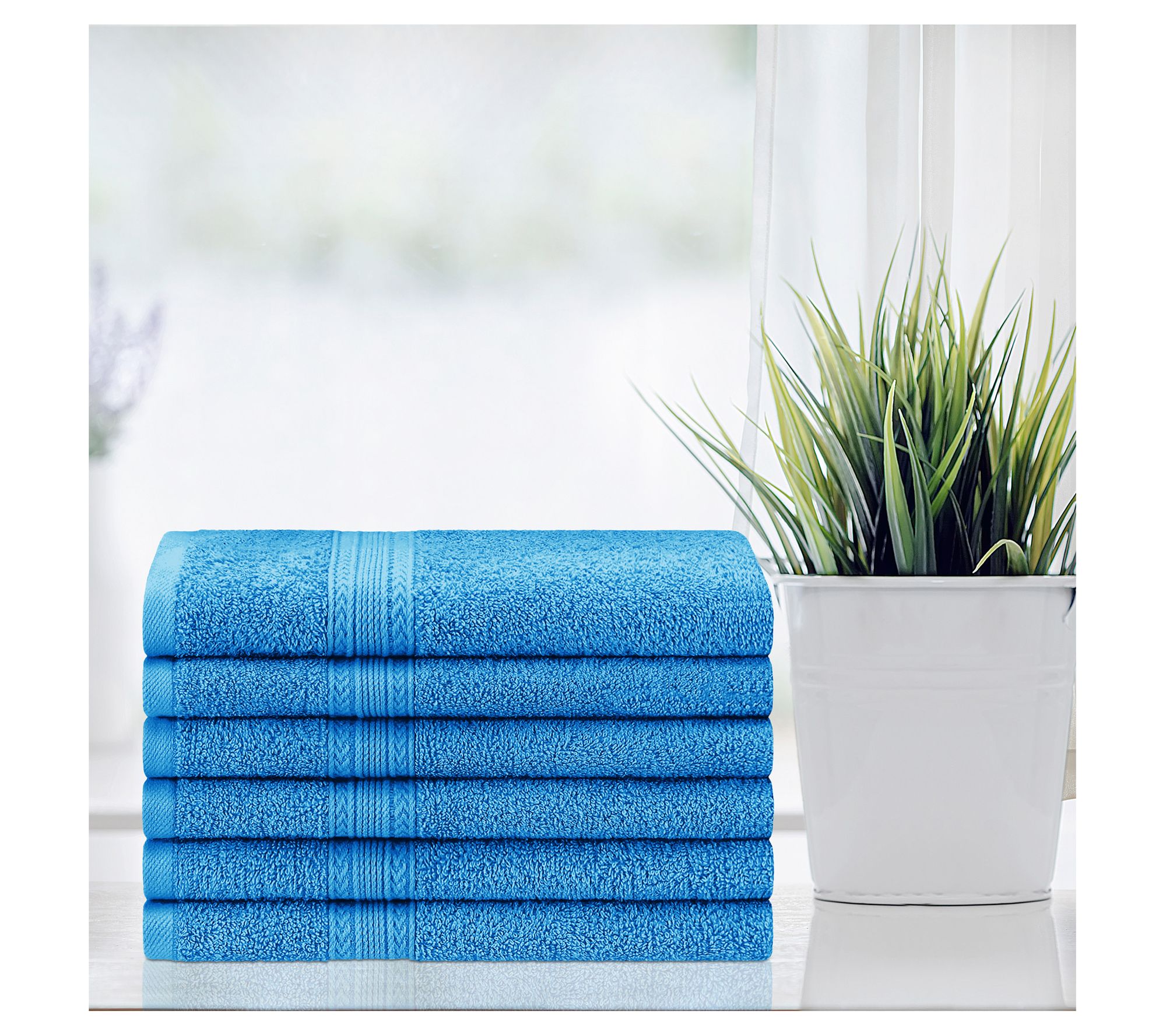 Superior Cotton 6-Piece Solid Hand Towel Set