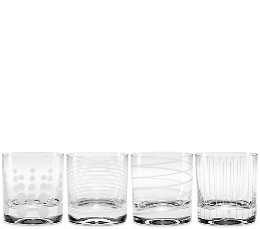 Mikasa Cheers Set of 4 Double Old Fashioned Glasses