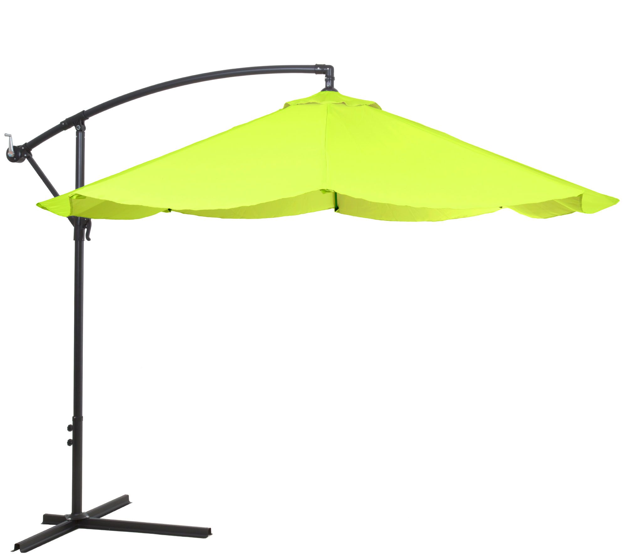 Pure Garden Hanging 10-Foot Patio Umbrella, Easy Crank & Base
