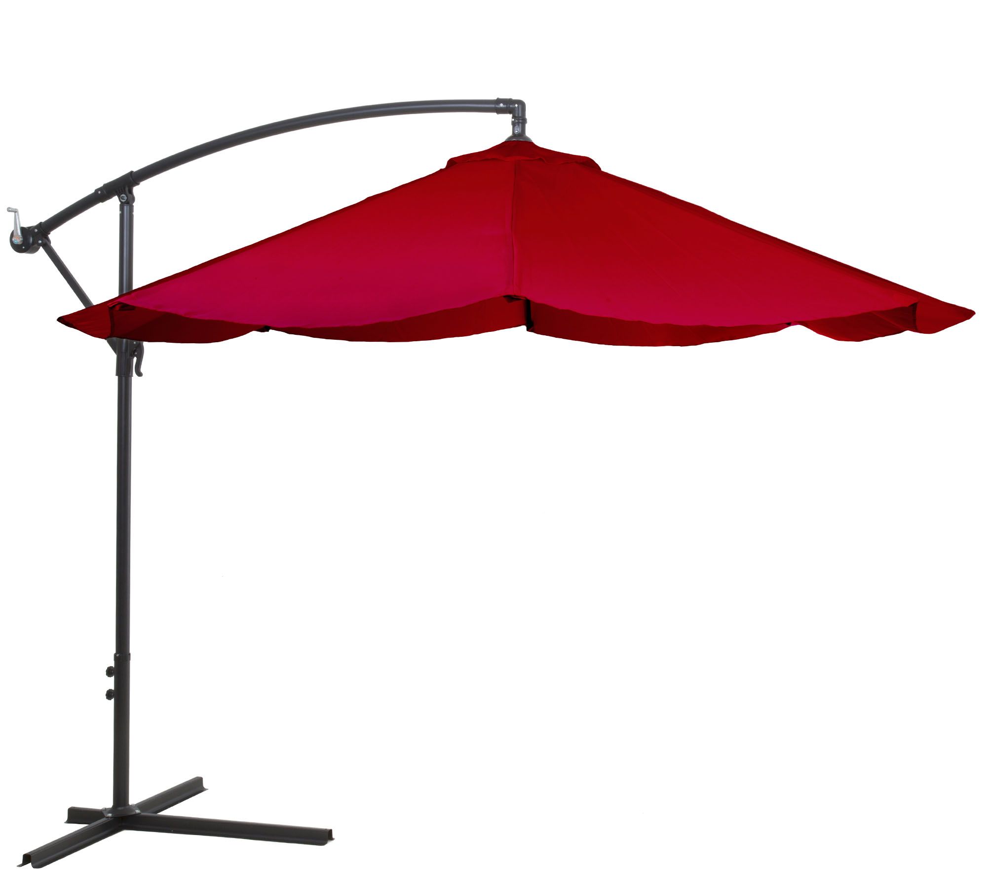 Pure Garden Hanging 10-Foot Patio Umbrella, Easy Crank & Base