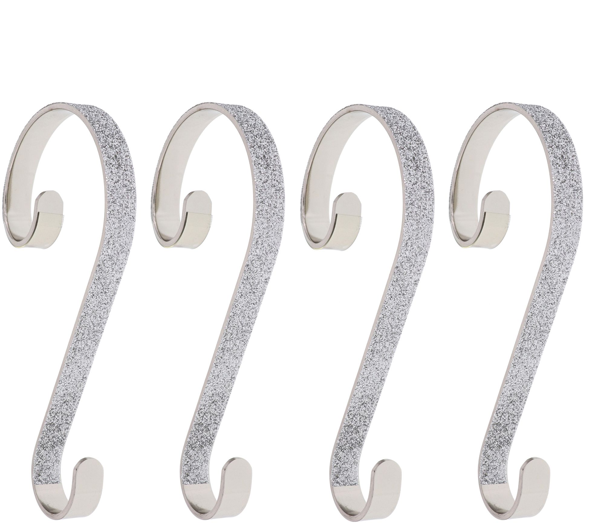 Haute Decor Set of 4 Glitter Embossed Stockingcrolls