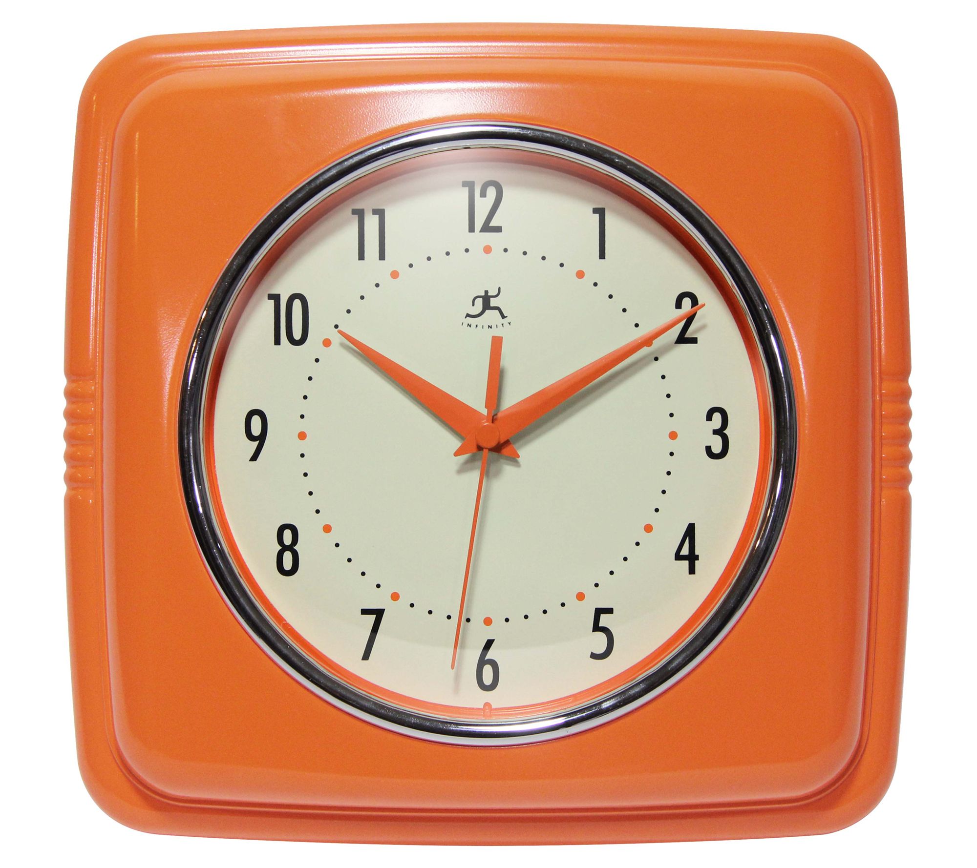 Infinity Instruments 9" Retro Silent Kitchen Clock