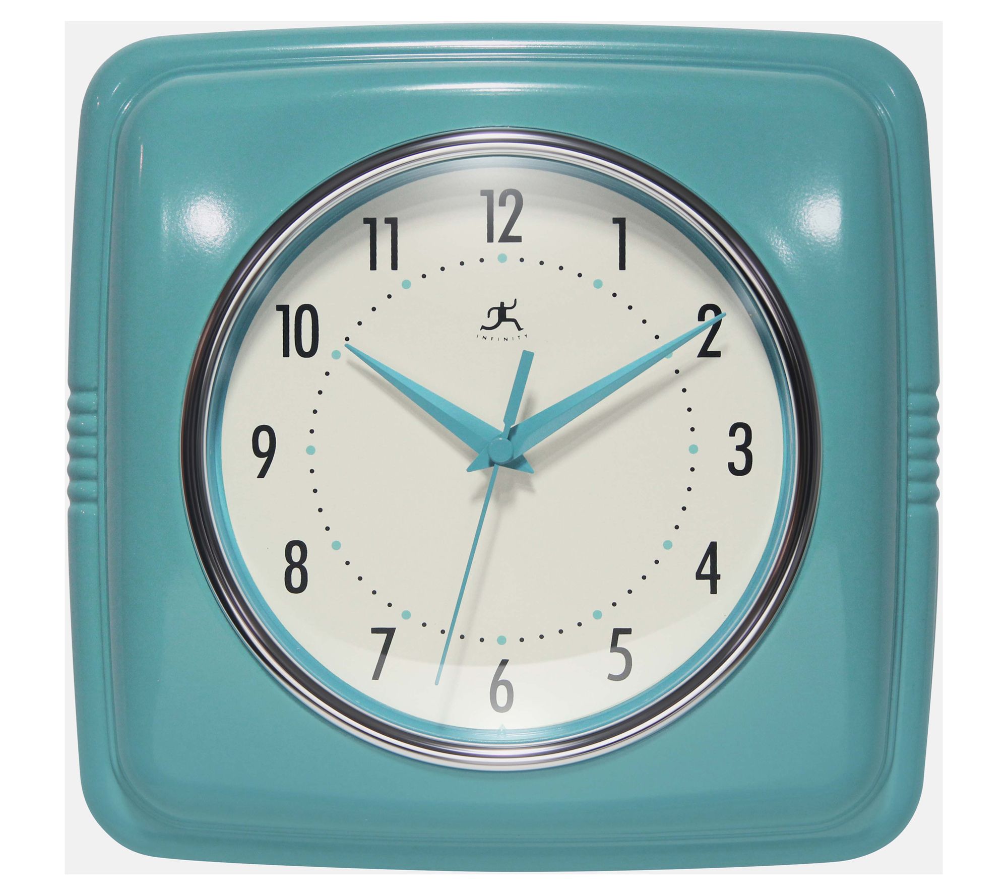 Infinity Instruments 9" Retro Silent Kitchen Clock