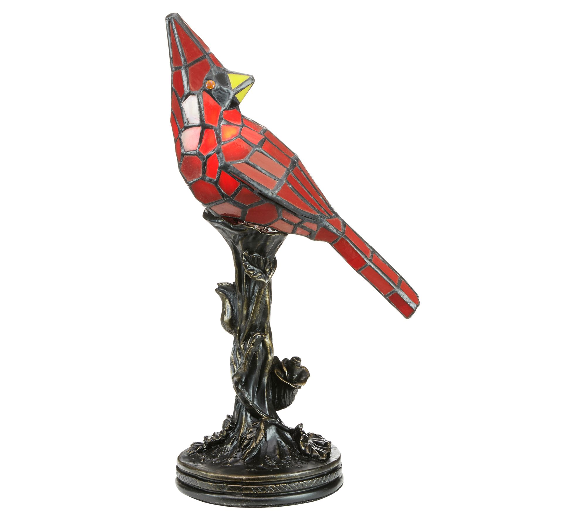 River of Goods 13.5"H Stained Glass Bird AccentLamp