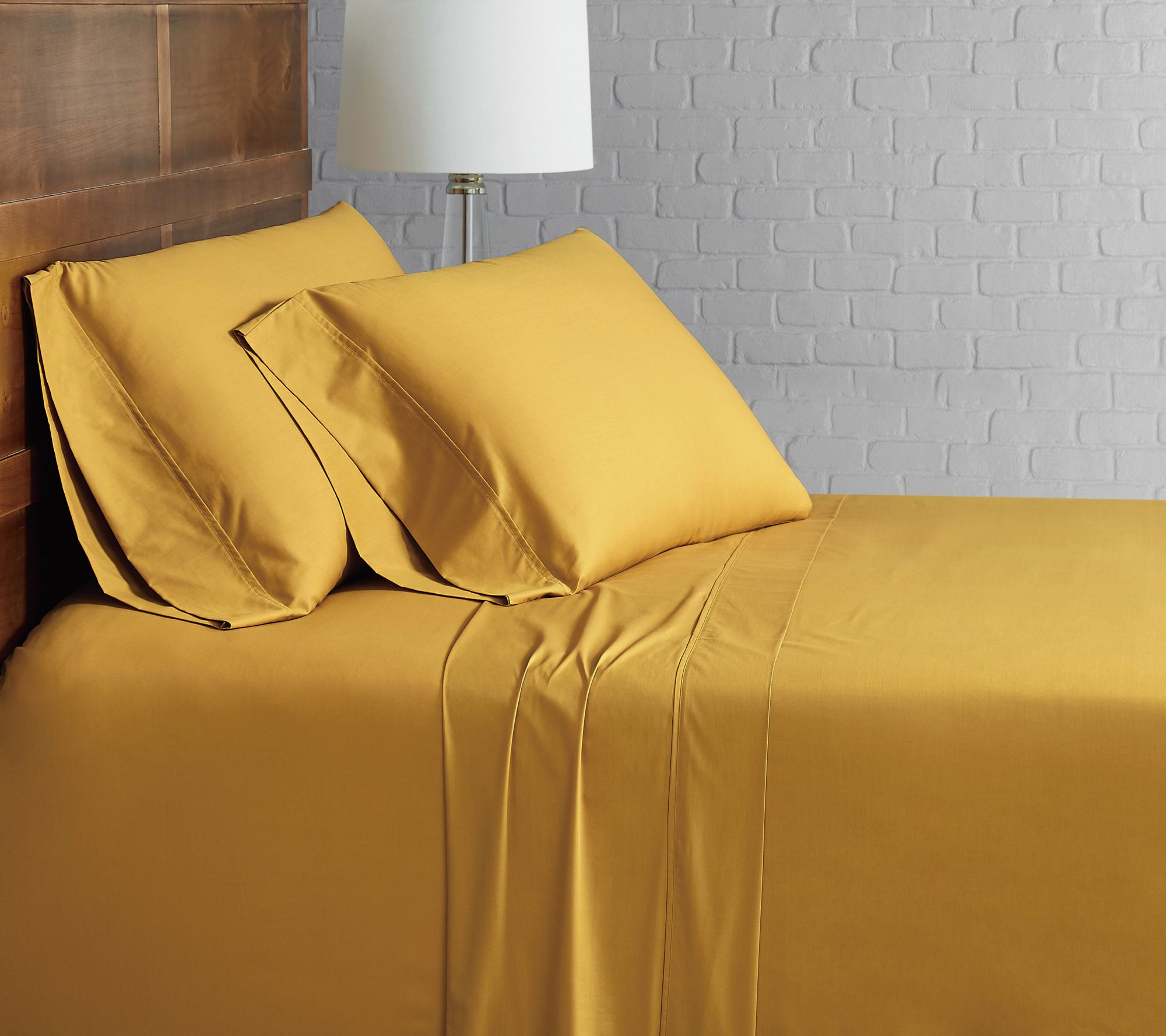 Brooklyn Loom Solid Cotton Percale Queen SheetSet