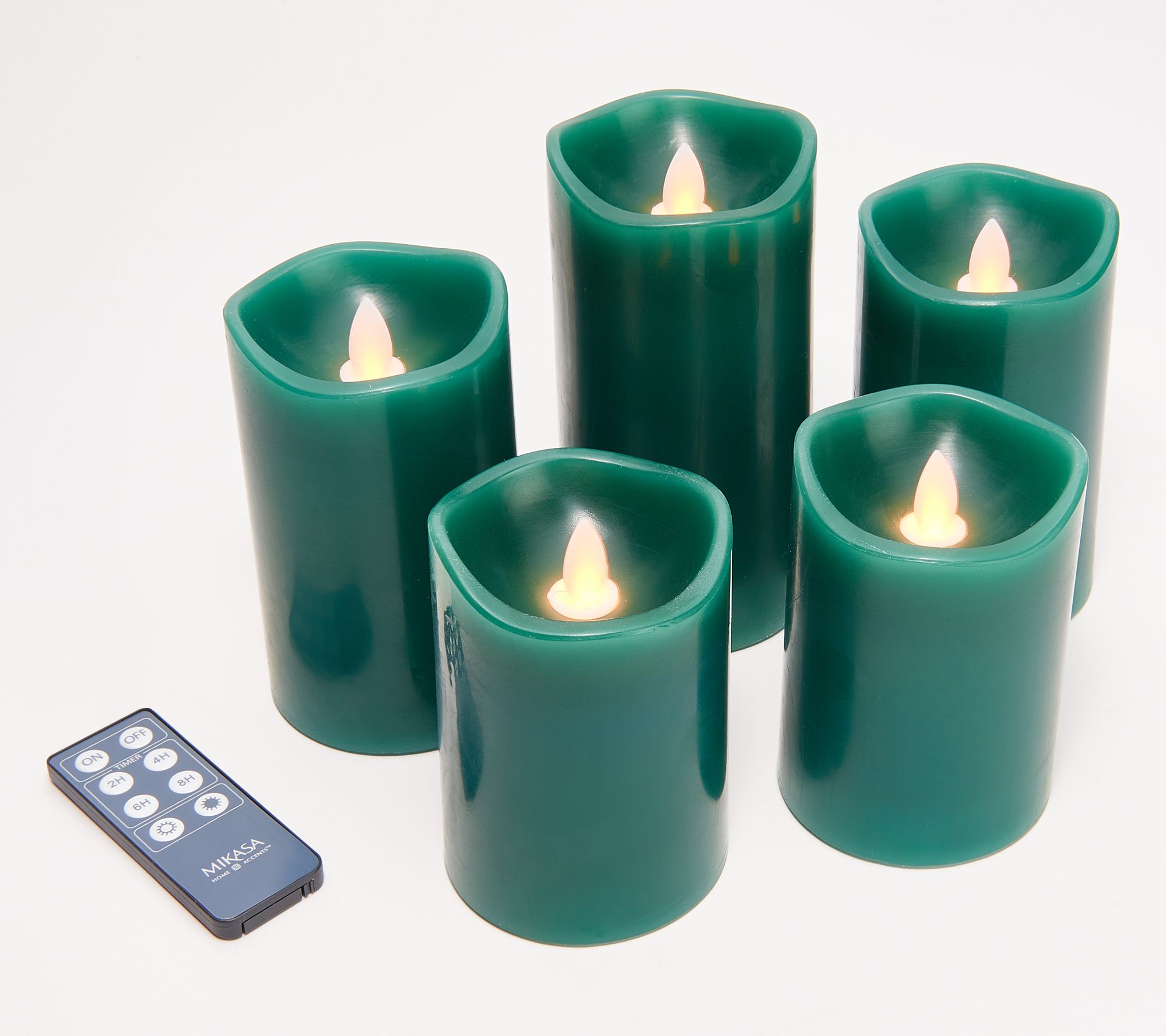 "As Is" Mikasa S/5 Assorted Flameless Blow Out Candles with Remote