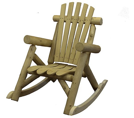 Lakeland Mills Cedar Log Rocking Chair