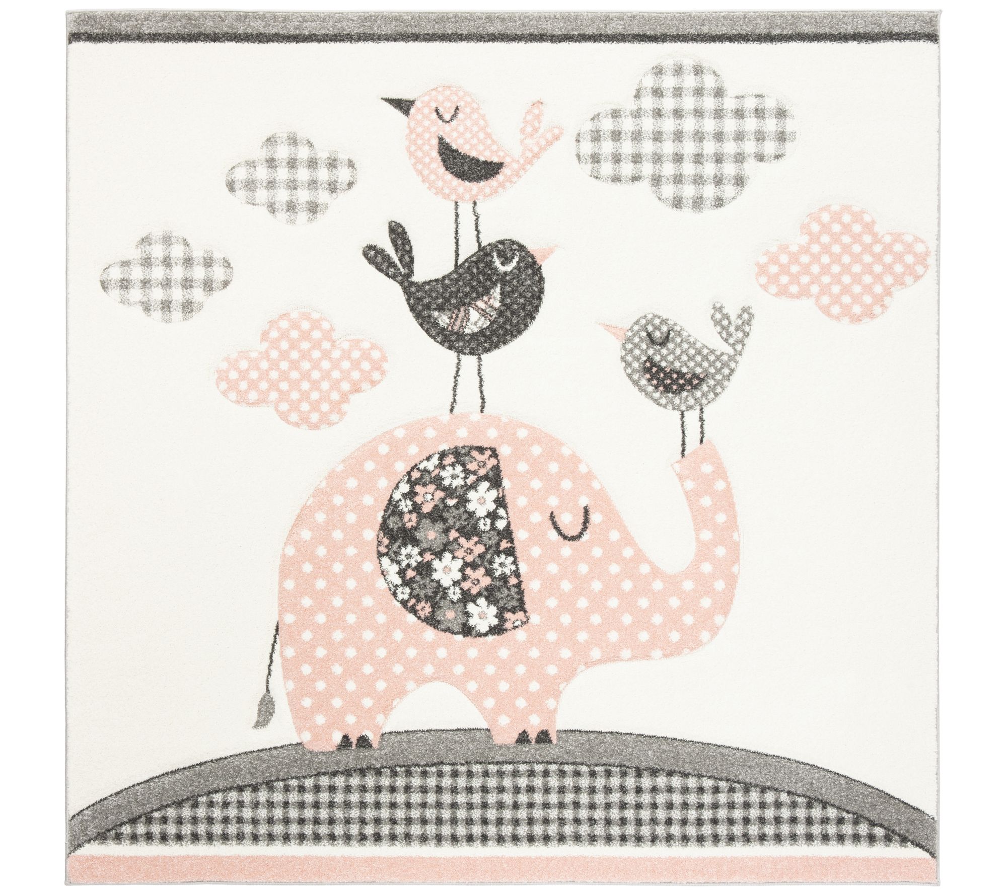 Carousel Kids 127 Collection 4' X 4' Square Rug