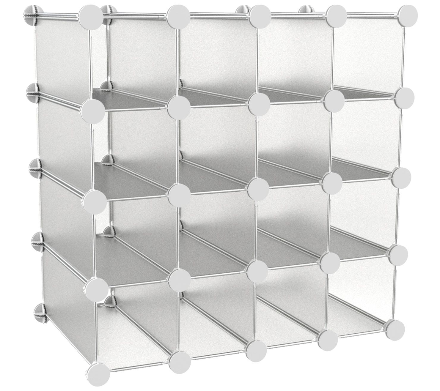 Lavish Home 16 Piece Interlocking Storage and Organizer Cubby