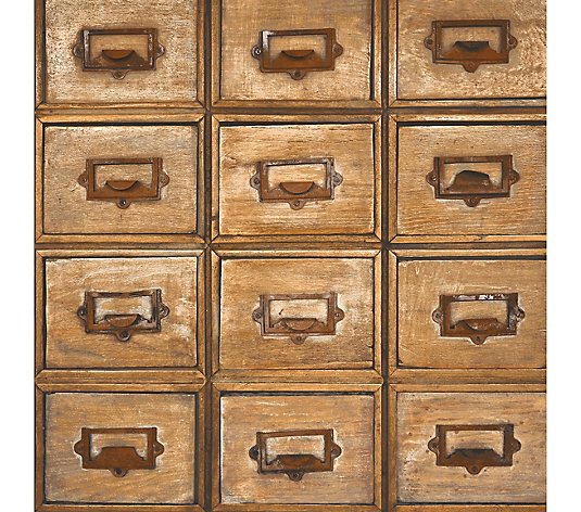 NextWall Library Card Catalog Peel and Stick Wallpaper Roll