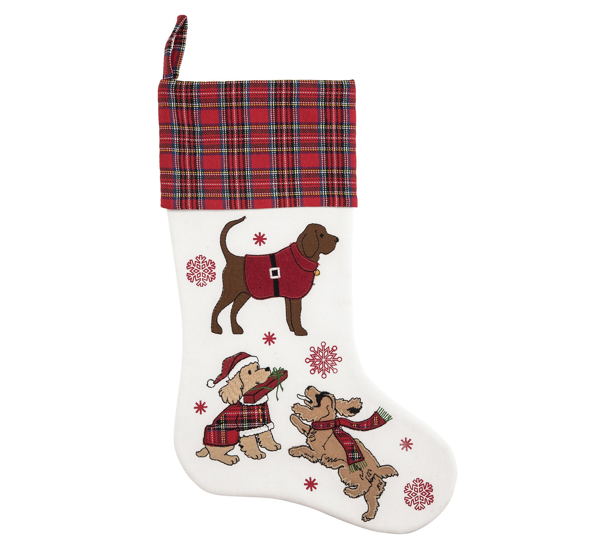C&F Home Festive Dogs Christmas Stocking Holida ys