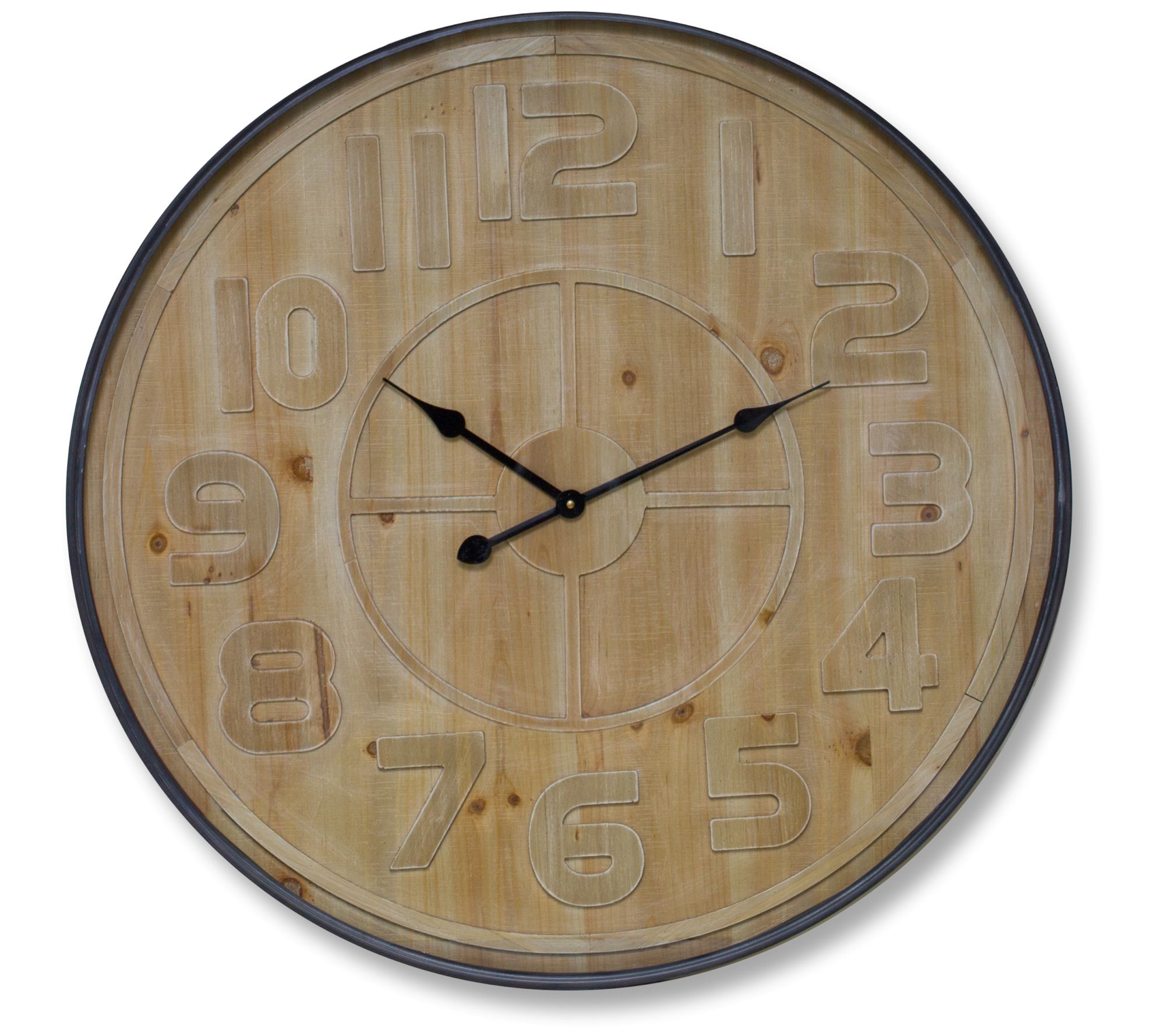 Melrose International Wall Clock 31.5"Diam MDF/Iron