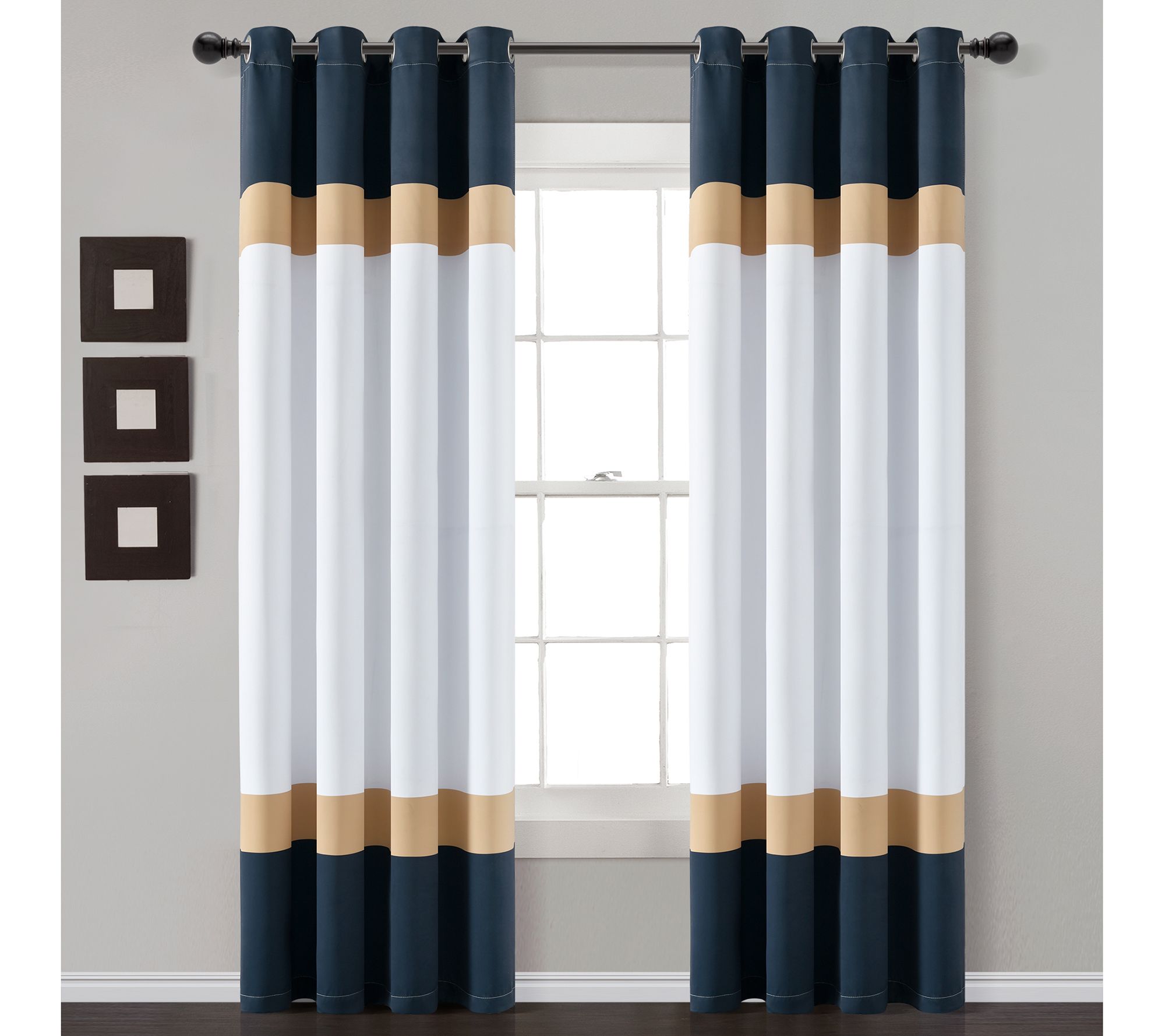 Alexander Light Filtering Window Curtain 52 x 84 by Lush Decor