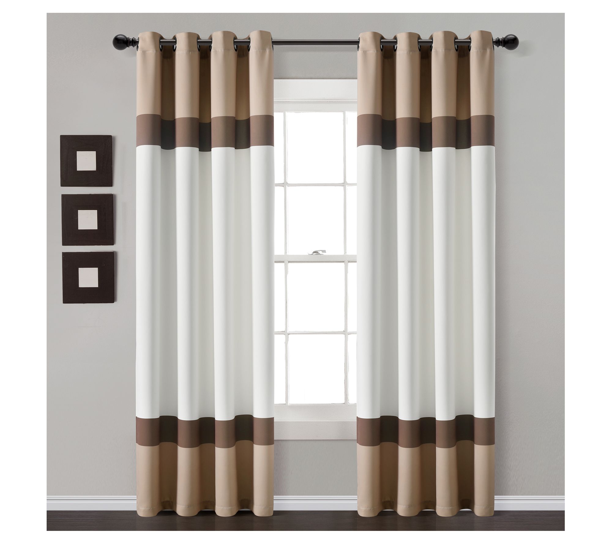 Alexander Light Filtering Window Curtain 52 x 84 by Lush Decor